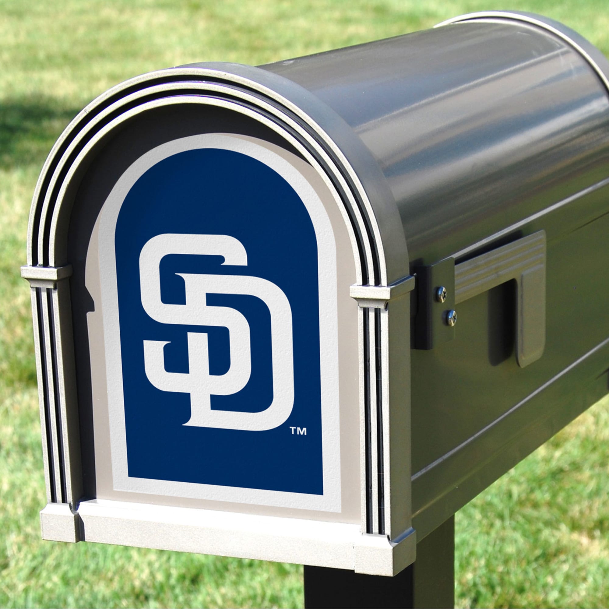 San Diego Padres: Mailbox Logo - Officially Licensed MLB Outdoor Graphic 5.0"W x 8.0"H by Fathead | Wood/Aluminum