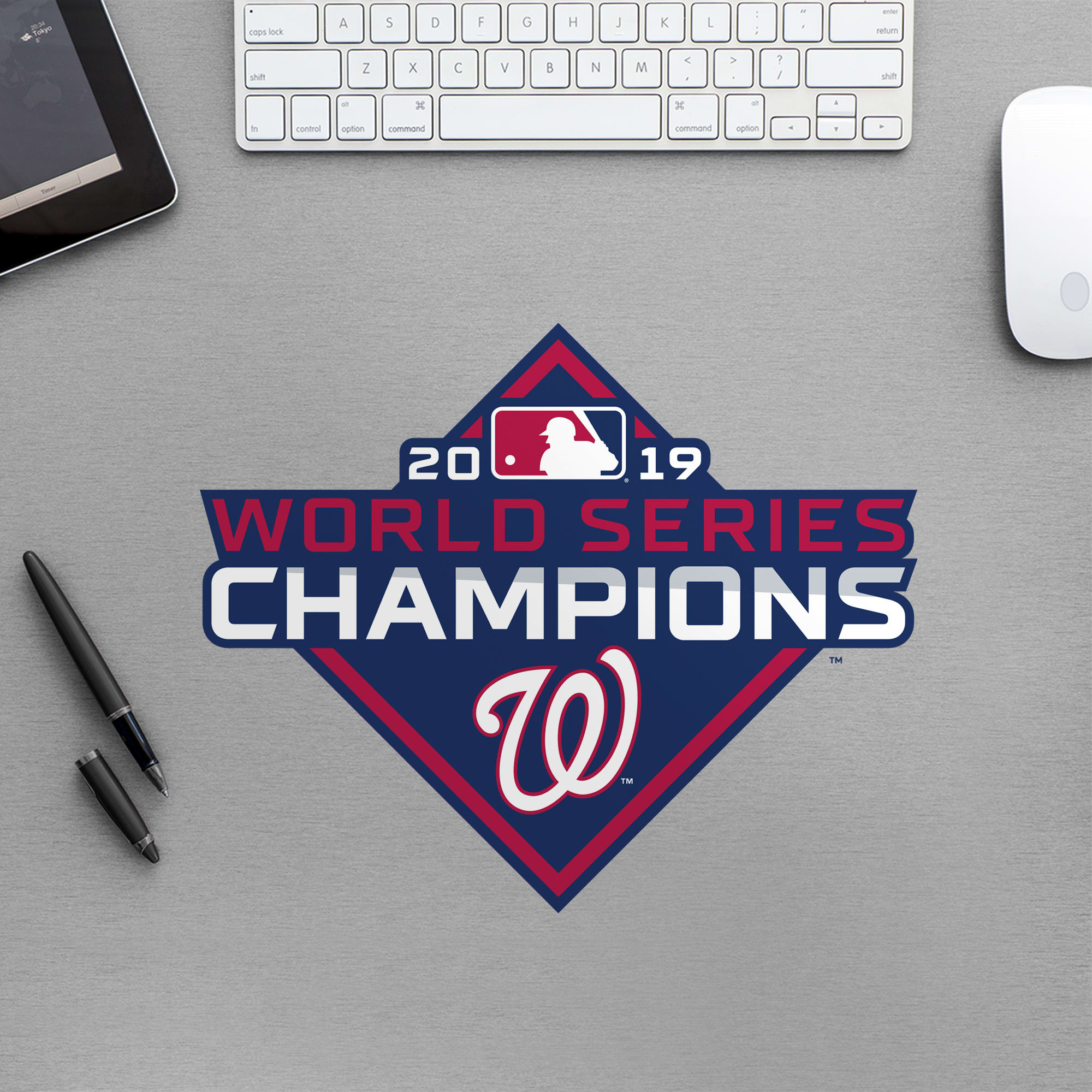 Washington Nationals: 2019 World Series Champions Logo - Officially Licensed MLB Removable Wall Decal Large by Fathead | Vinyl