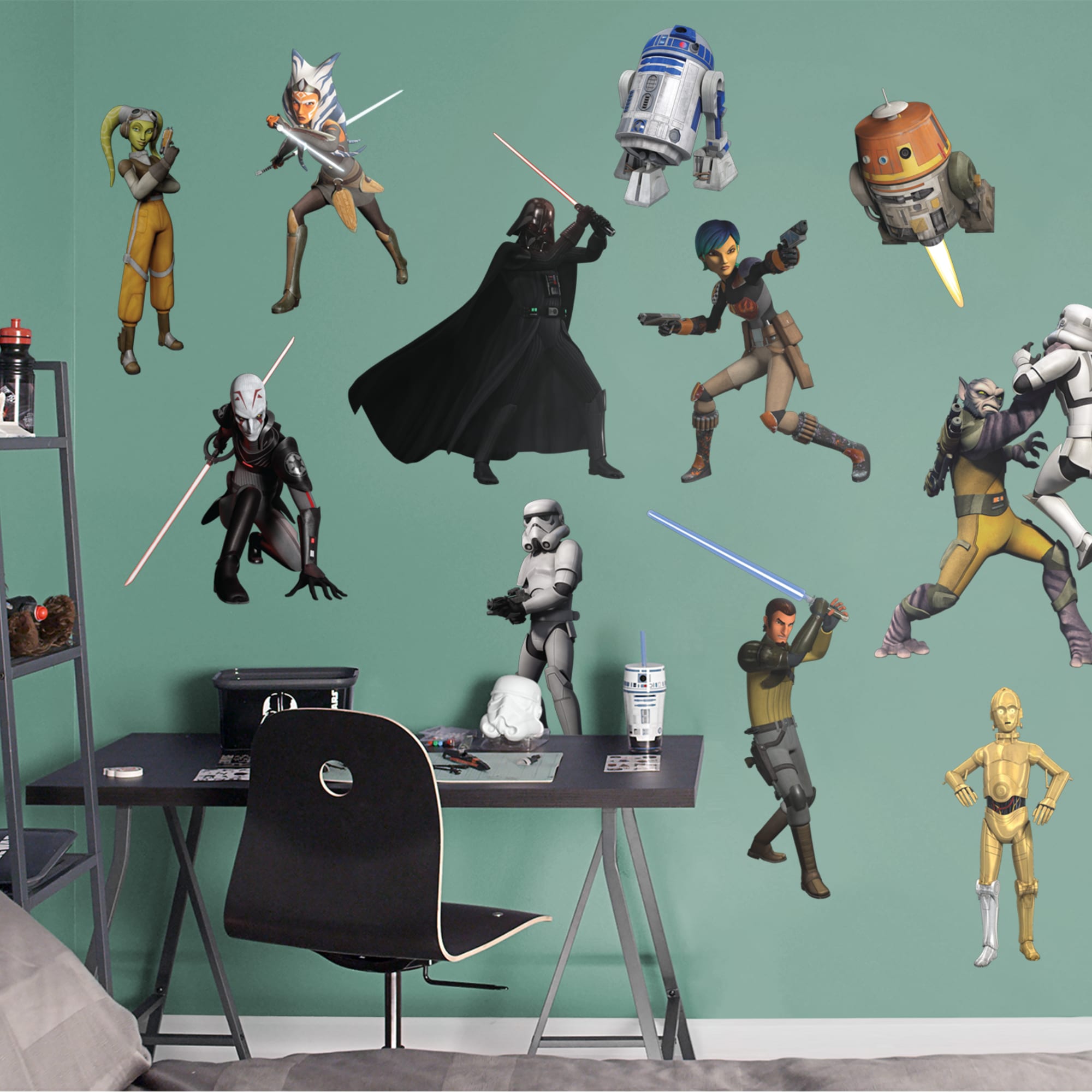 Star Wars: Rebels Characters Collection - Officially Licensed Removable Wall Decal 80.0"W x 53.0"H by Fathead | Vinyl