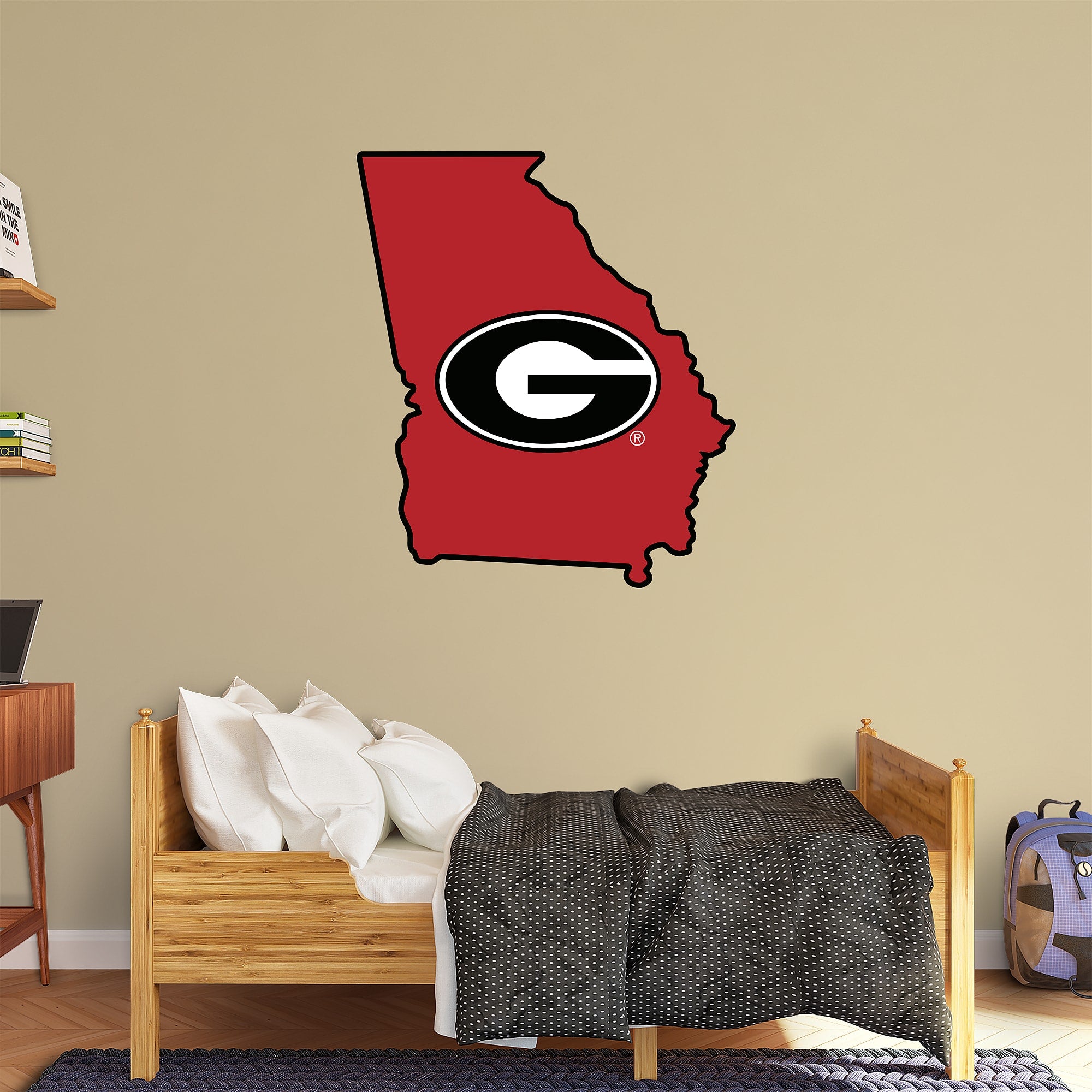 Georgia Bulldogs: State of Georgia - Officially Licensed Removable Wall Decal 33.0"W x 38.0"H by Fathead | Vinyl