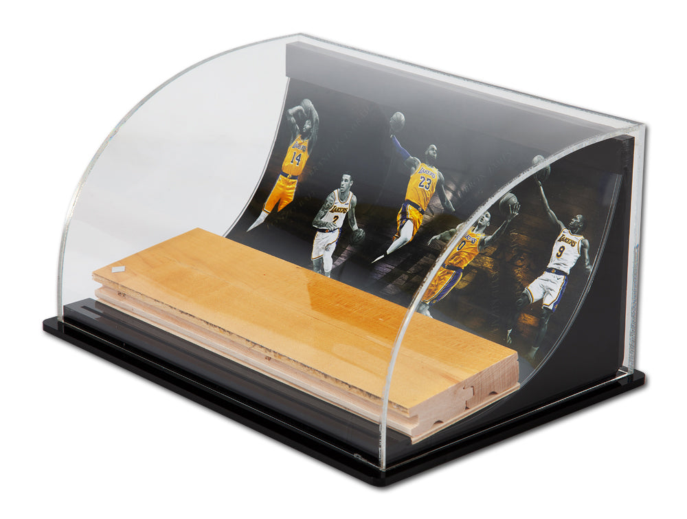 Los Angeles Lakers Defenders Of The Hardwood Game-Used Floor Piece Curve Display Autograph by Fathead