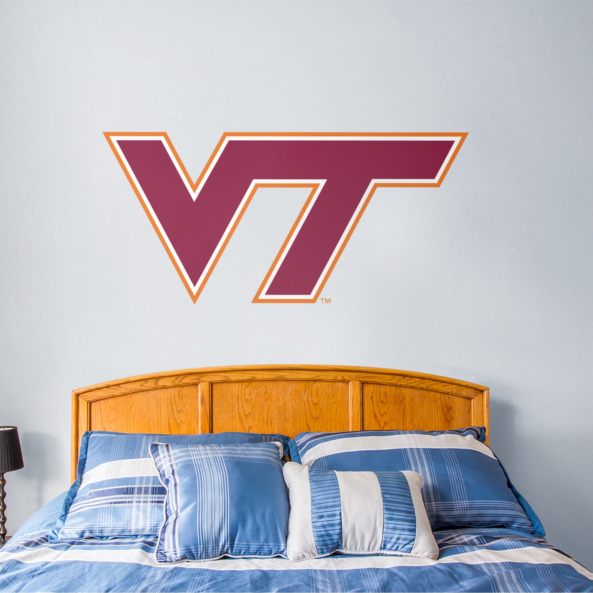 Virginia Tech Hokies: Logo - Officially Licensed Removable Wall Decal 54.0"W x 25.0"H by Fathead | Vinyl