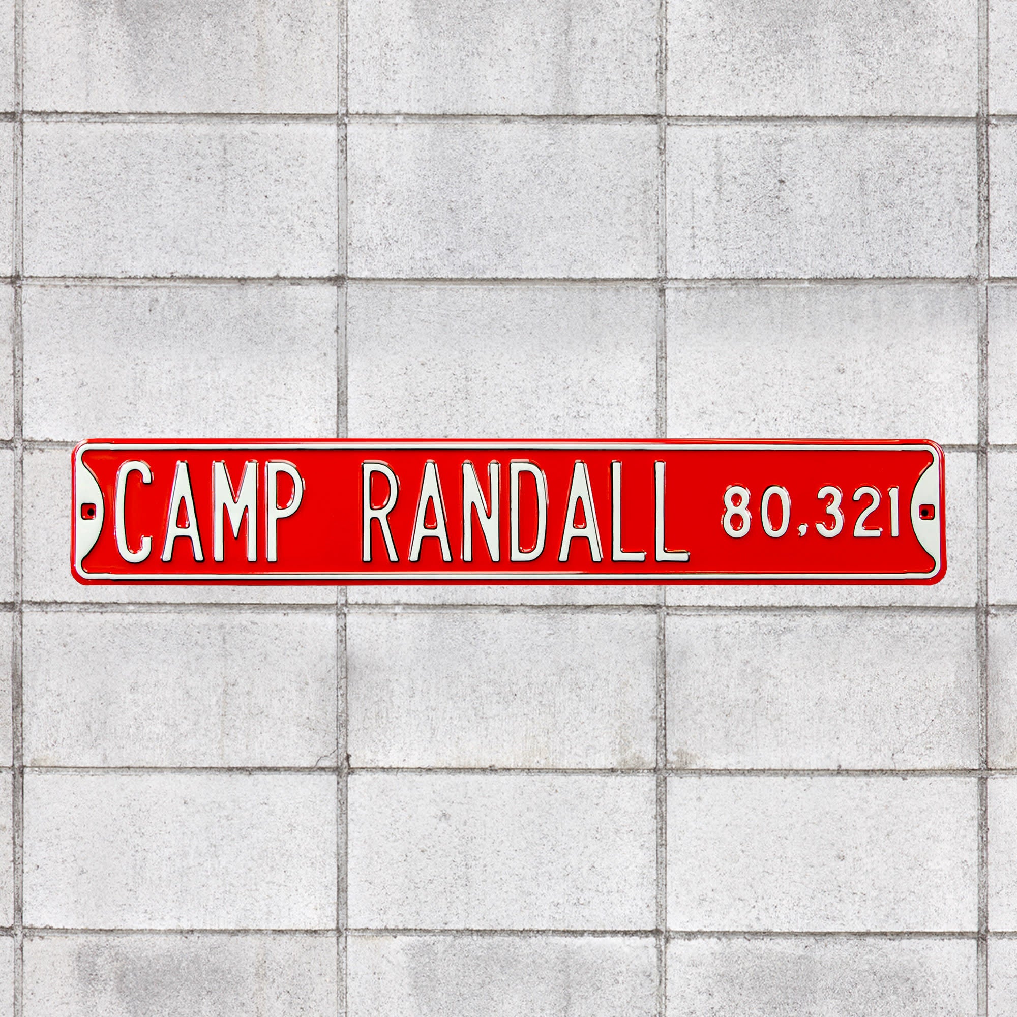 Wisconsin Badgers: Camp Randall - Officially Licensed Metal Street Sign by Fathead | 100% Steel