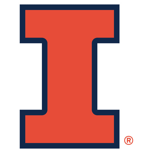 The Fan-Brand 20 in. Illinois Fighting Illini Badge Mirrored