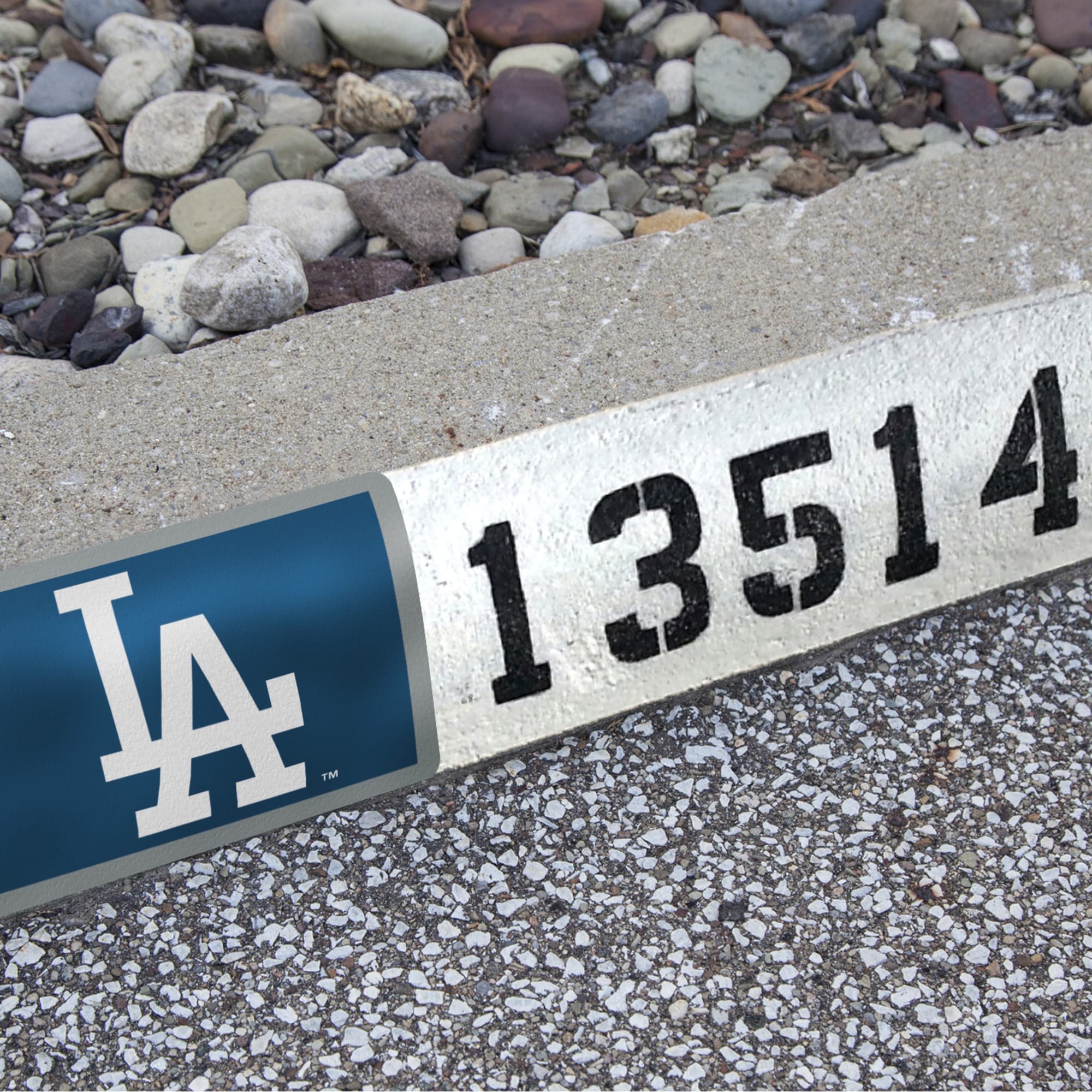 Los Angeles Dodgers: Address Block - Officially Licensed MLB Outdoor Graphic 6.0"W x 8.0"H by Fathead | Wood/Aluminum