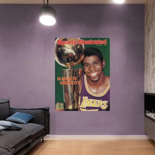 Los Angeles Lakers Magic Johnson, 1985 Nba Western Sports Illustrated Cover  by Sports Illustrated