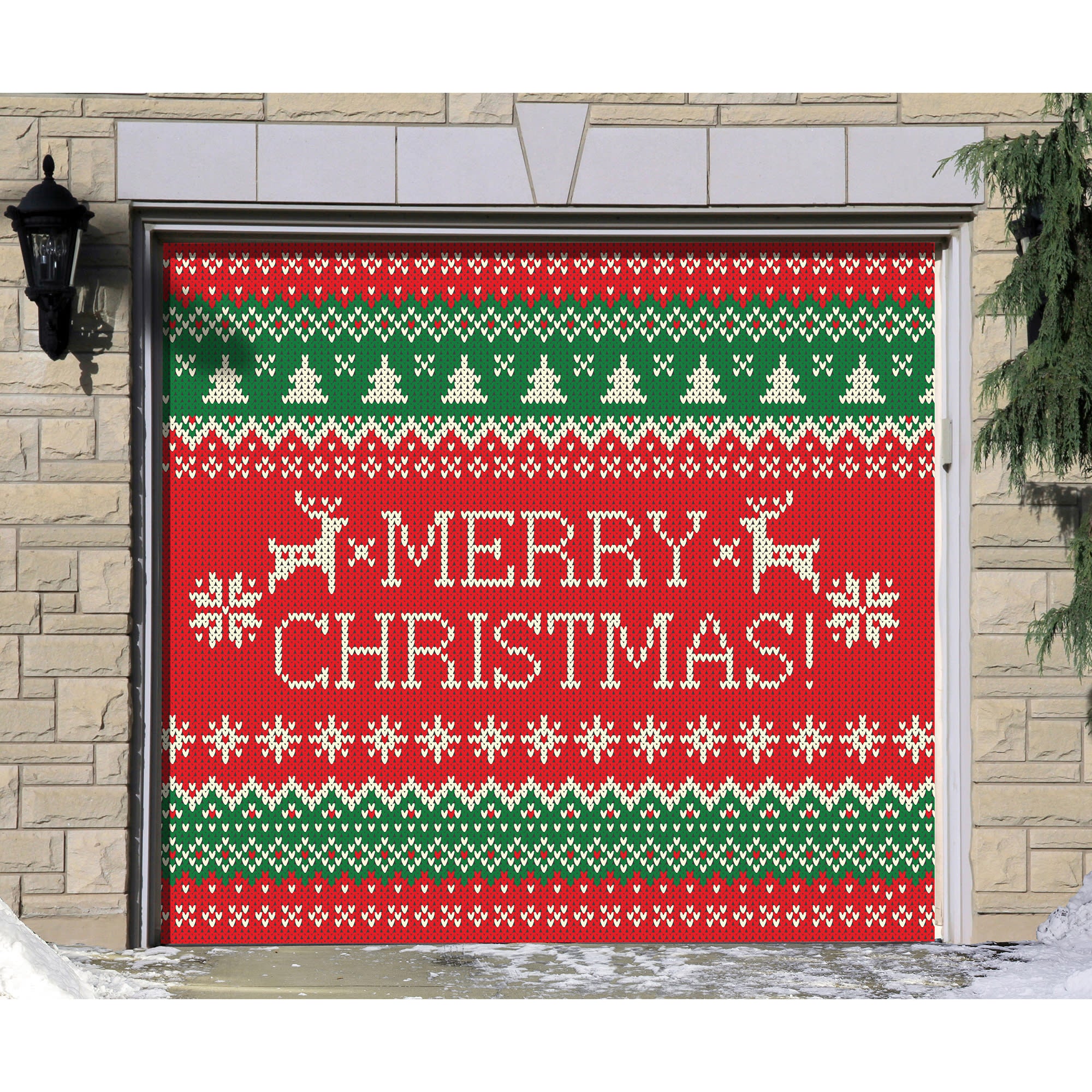 Ugly Sweater: Merry Christmas - Garage Door Banner 7 x 8 Single by Fathead | Vinyl