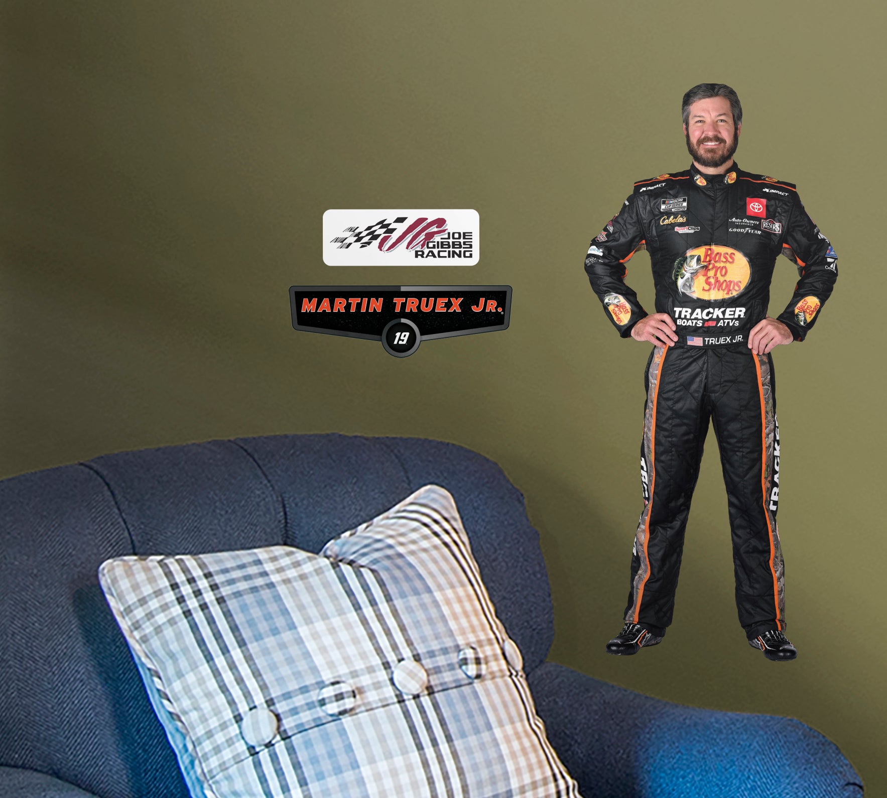 Martin Truex Jr. 2021 Driver - Officially Licensed NASCAR Removable Wall Decal Large by Fathead | Vinyl