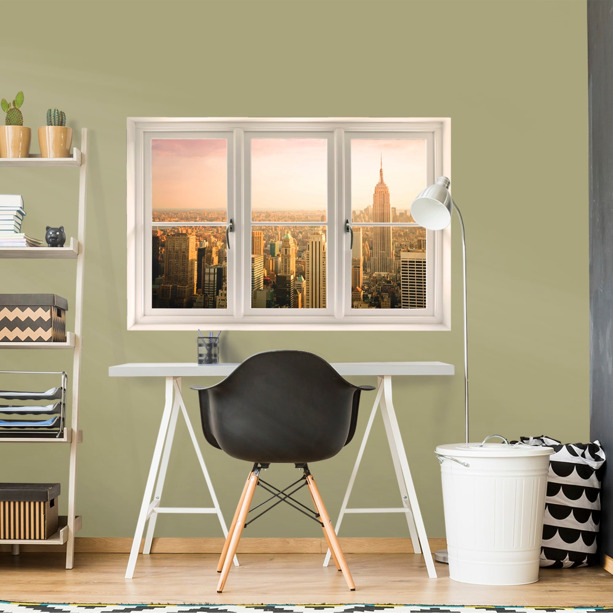 Instant Window: Empire State Building - Removable Wall Graphic 51.0"W x 34.0"H by Fathead | Vinyl