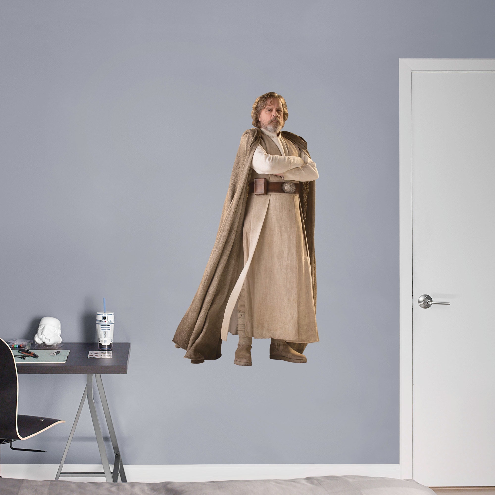 Luke Skywalker: Jedi Master - Officially Licensed Removable Wall Decal Giant Character + 2 Decals (27"W x 51"H) by Fathead | Vin