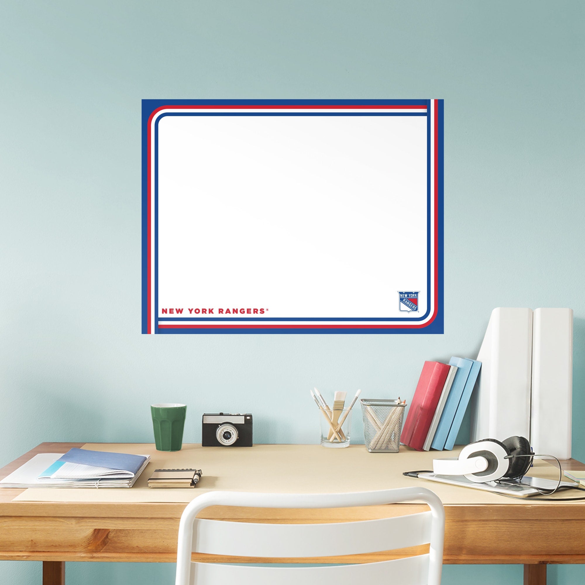 New York Rangers: Dry Erase Whiteboard - X-Large Officially Licensed NHL Removable Wall Decal XL by Fathead | Vinyl