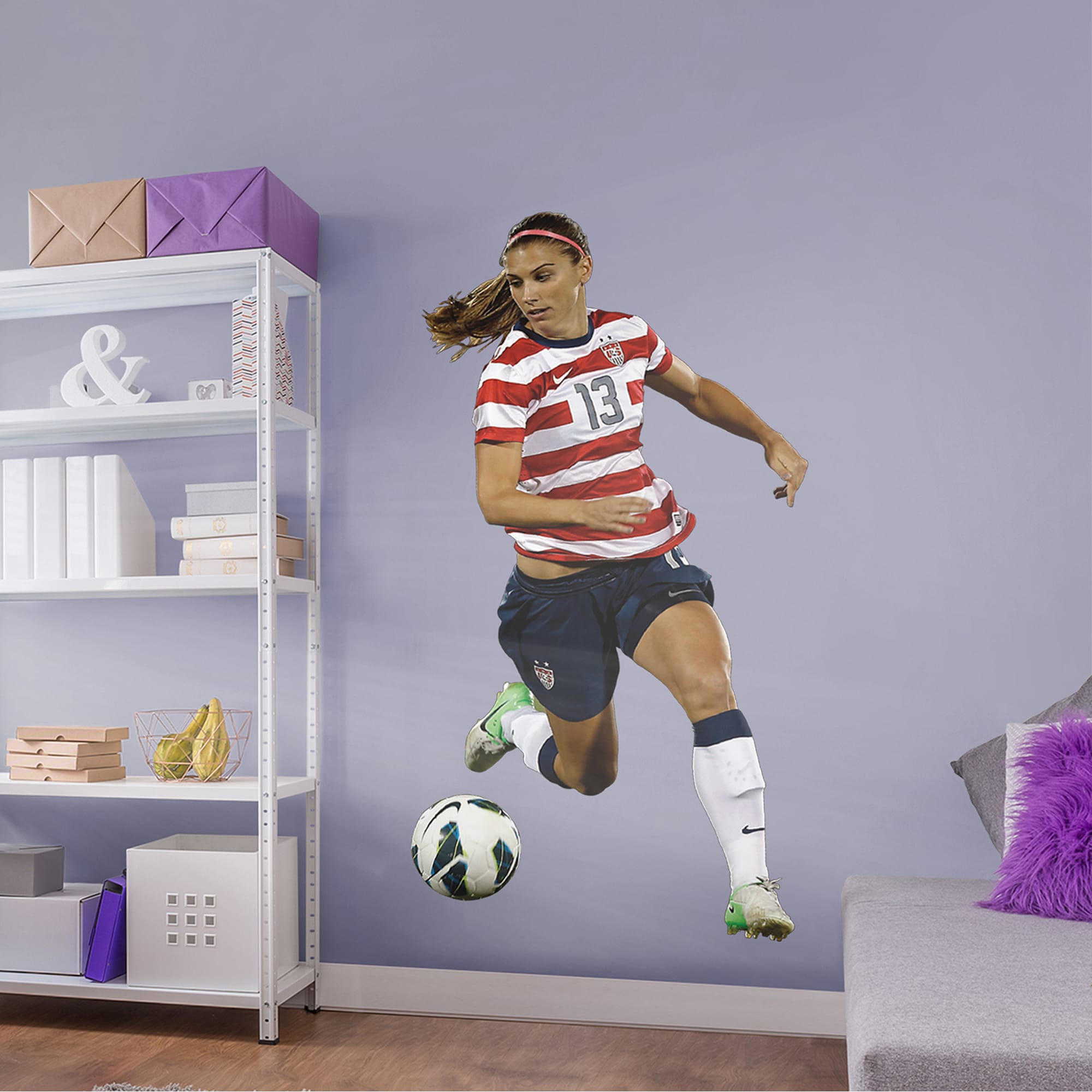 Alex Morgan for USWNT, Women in Sports: Ball Control - Officially Licensed Removable Wall Decal by Fathead | Vinyl
