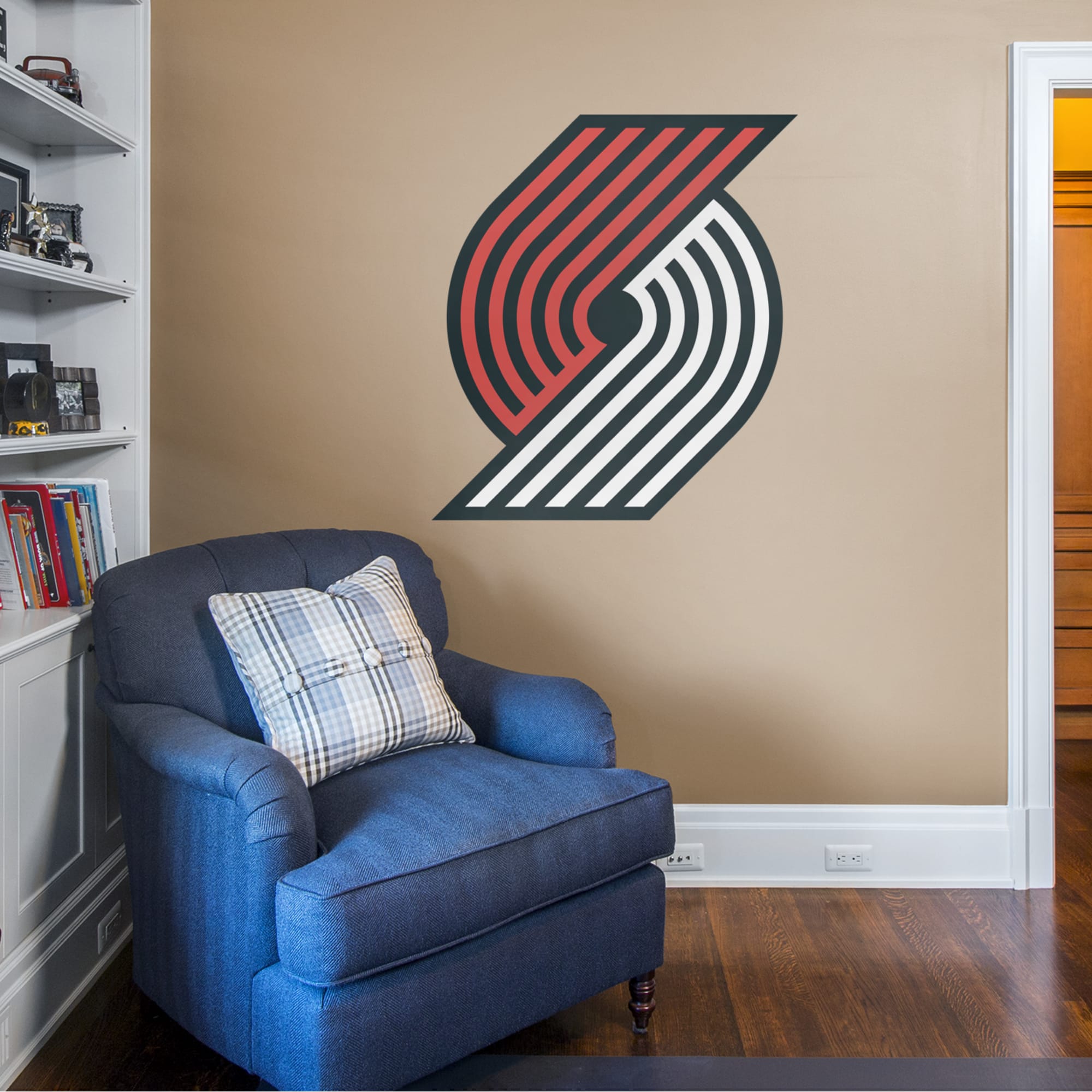 Portland Trail Blazers: Logo - Officially Licensed NBA Removable Wall Decal Giant Logo (38"W x 43"H) by Fathead | Vinyl