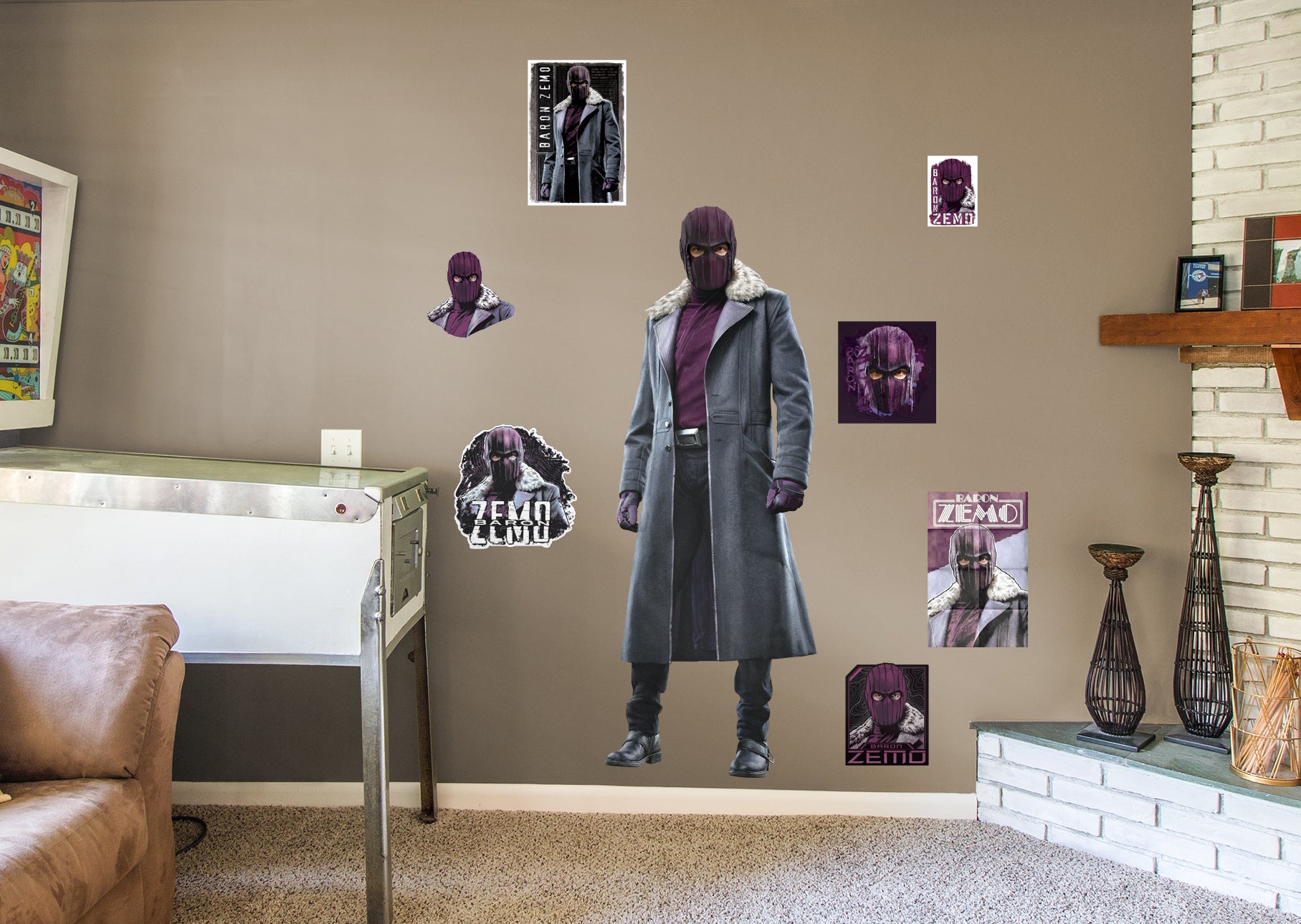 The Falcon & The Winter Soldier BARON ZEMO - Officially Licensed Marvel Removable Wall Decal Life-Size Character + 8 Decals by F