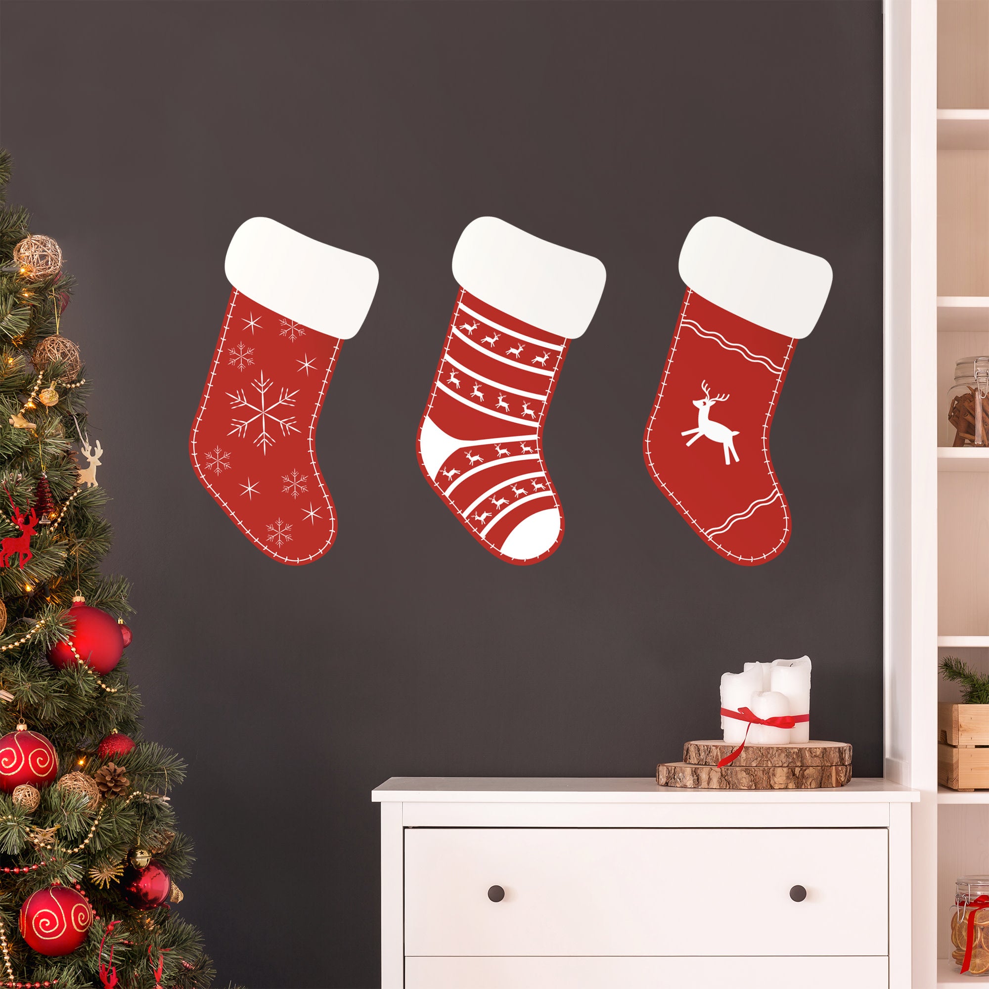 Christmas: Stocking Collection - Removable Vinyl Decal by Fathead