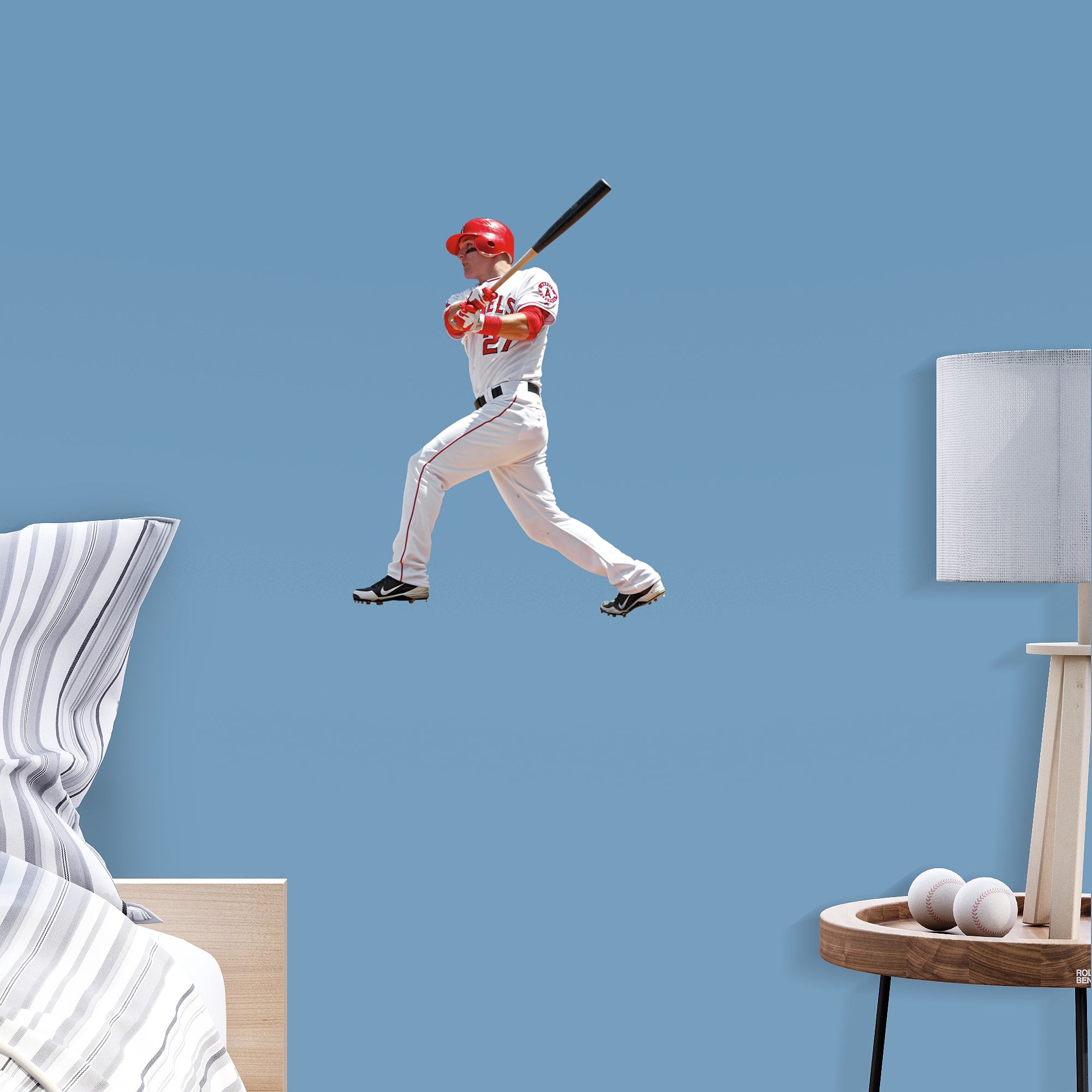 Mike Trout for LA Angels: Home - Officially Licensed MLB Removable Wall Decal 12.0"W x 17.0"H by Fathead | Vinyl