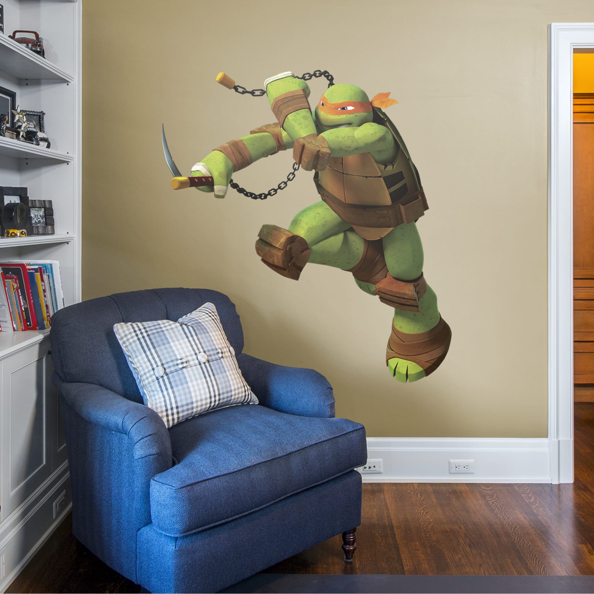 Michelangelo - Officially Licensed Removable Wall Decals 68.0"W x 56.0"H by Fathead | Vinyl