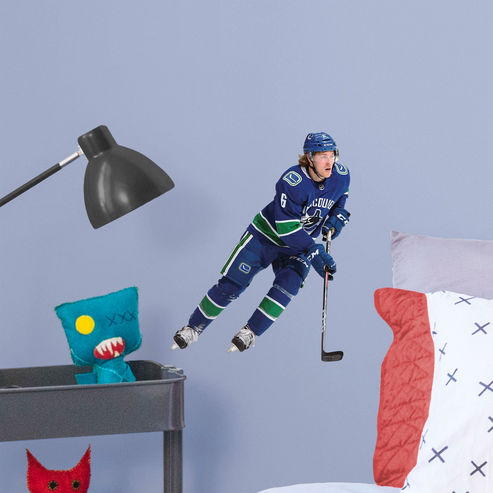 Brock Boeser for Vancouver Canucks - Officially Licensed NHL Removable Wall Decal Large by Fathead | Vinyl