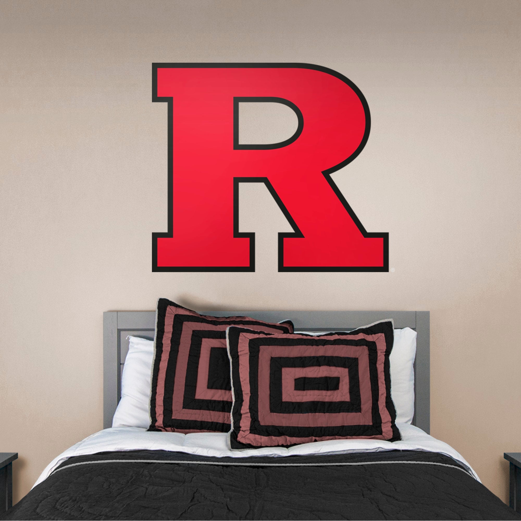 Rutgers Scarlet Knights: Logo - Officially Licensed Removable Wall Decal 44.0"W x 38.0"H by Fathead | Vinyl