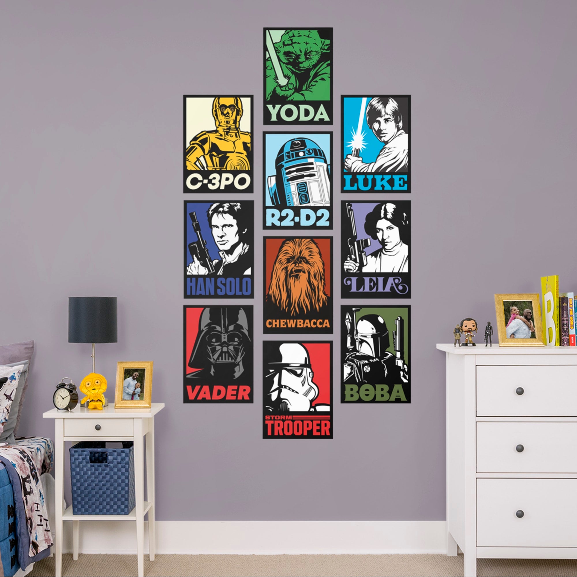 Star Wars: Portraits Collection - Officially Licensed Removable Wall Graphics 79.0"W x 52.0"H by Fathead | Vinyl