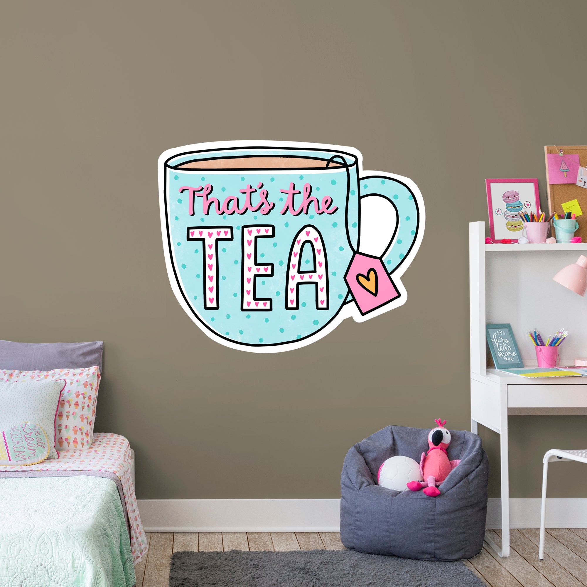 Thats The Tea - Officially Licensed Big Moods Removable Wall Decal Giant Decal (31"W x 38"H) by Fathead | Vinyl