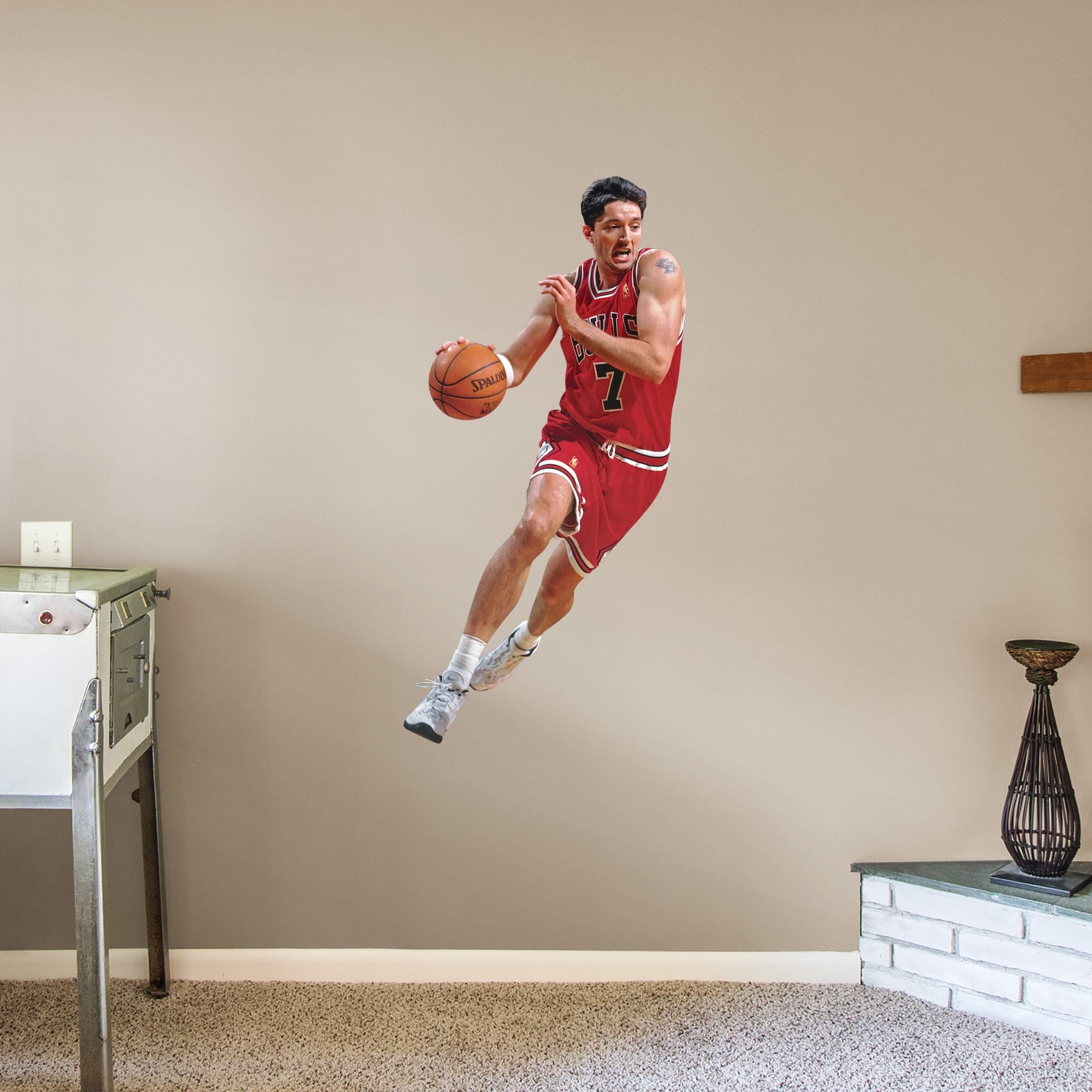 Toni Kukoc for Chicago Bulls - Officially Licensed NBA Removable Wall Decal Giant Athlete + 2 Decals (25"W x 51"H) by Fathead |