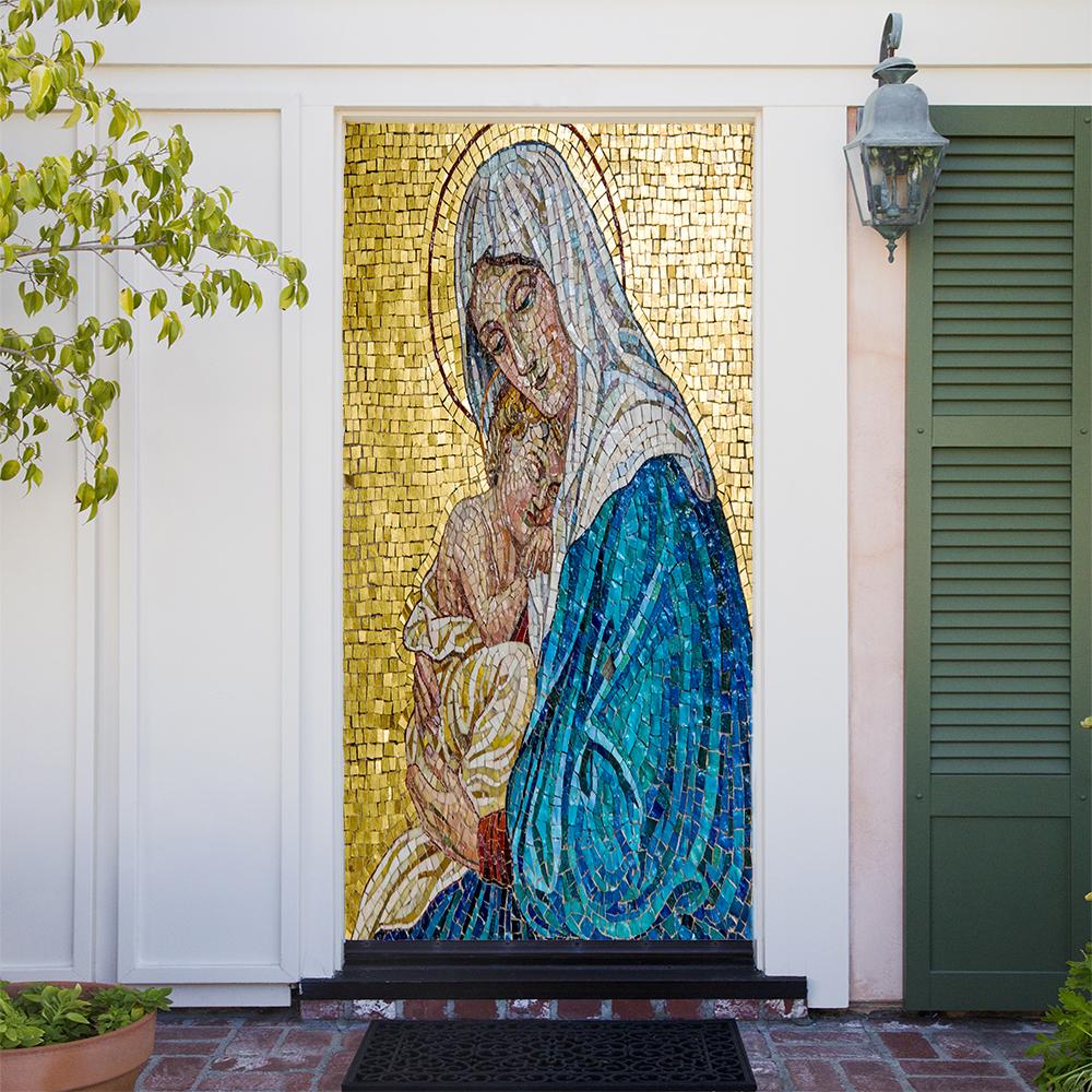 Mosaic of Virgin Mary 30x80 by Fathead | Polyester