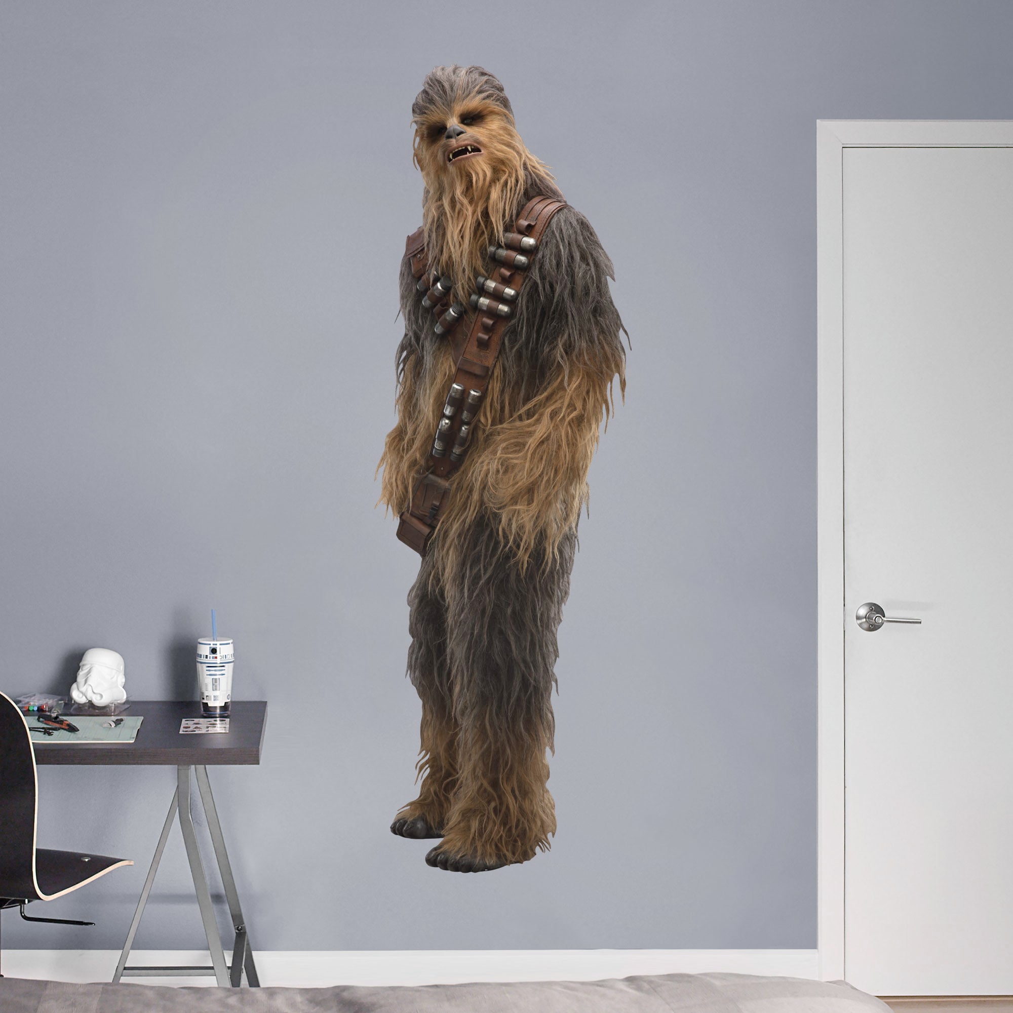 Chewbacca - Solo: A Star Wars Story - Officially Licensed Removable Wall Decal Life-Size Character + 2 Decals (25"W x 78"H) by F