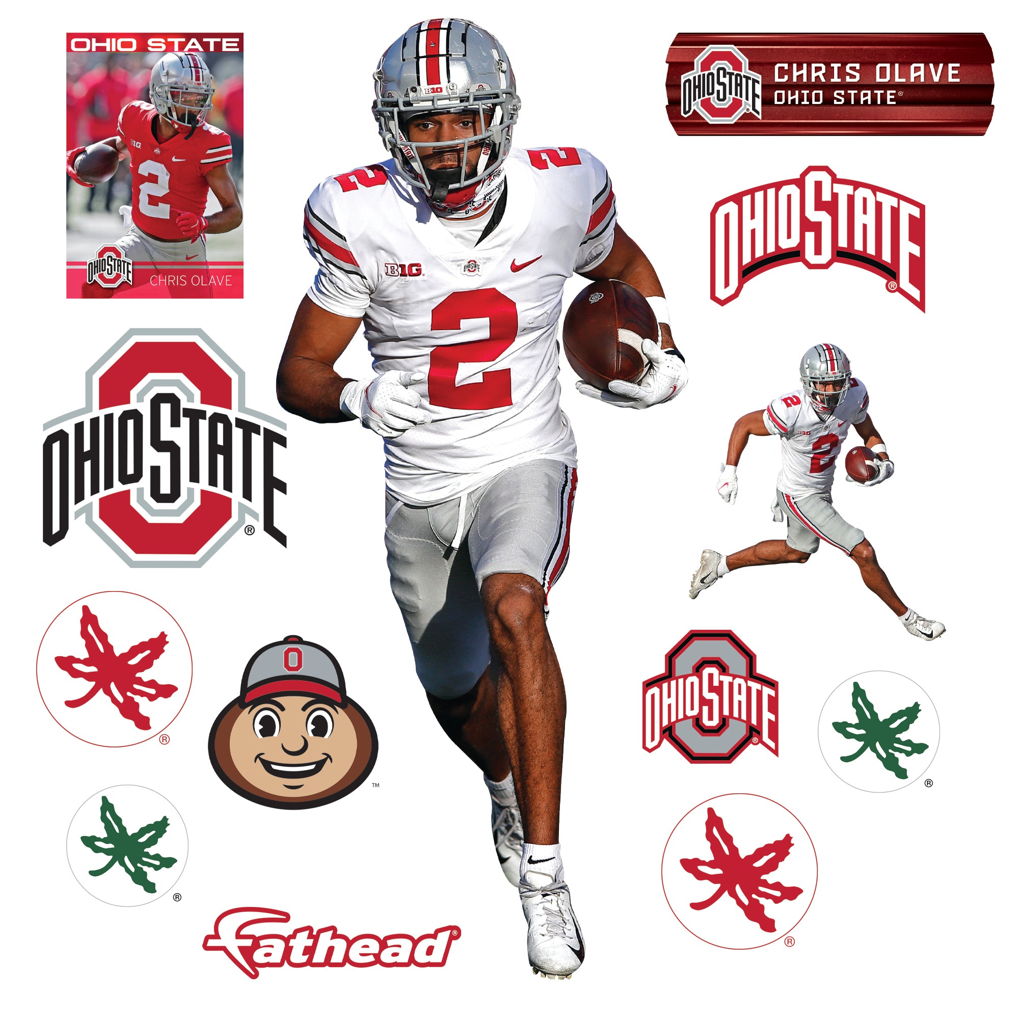 Chris Olave 17 WR Ohio State Wide Receiver in 2023  Ohio state gear  Ohio state football Ohio state