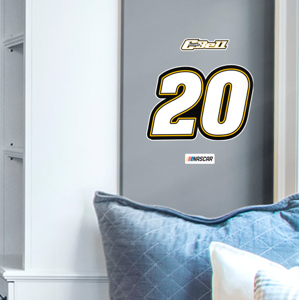 Christopher Bell 2021 #20 Logo - Officially Licensed NASCAR Removable Wall Decal Large by Fathead | Vinyl