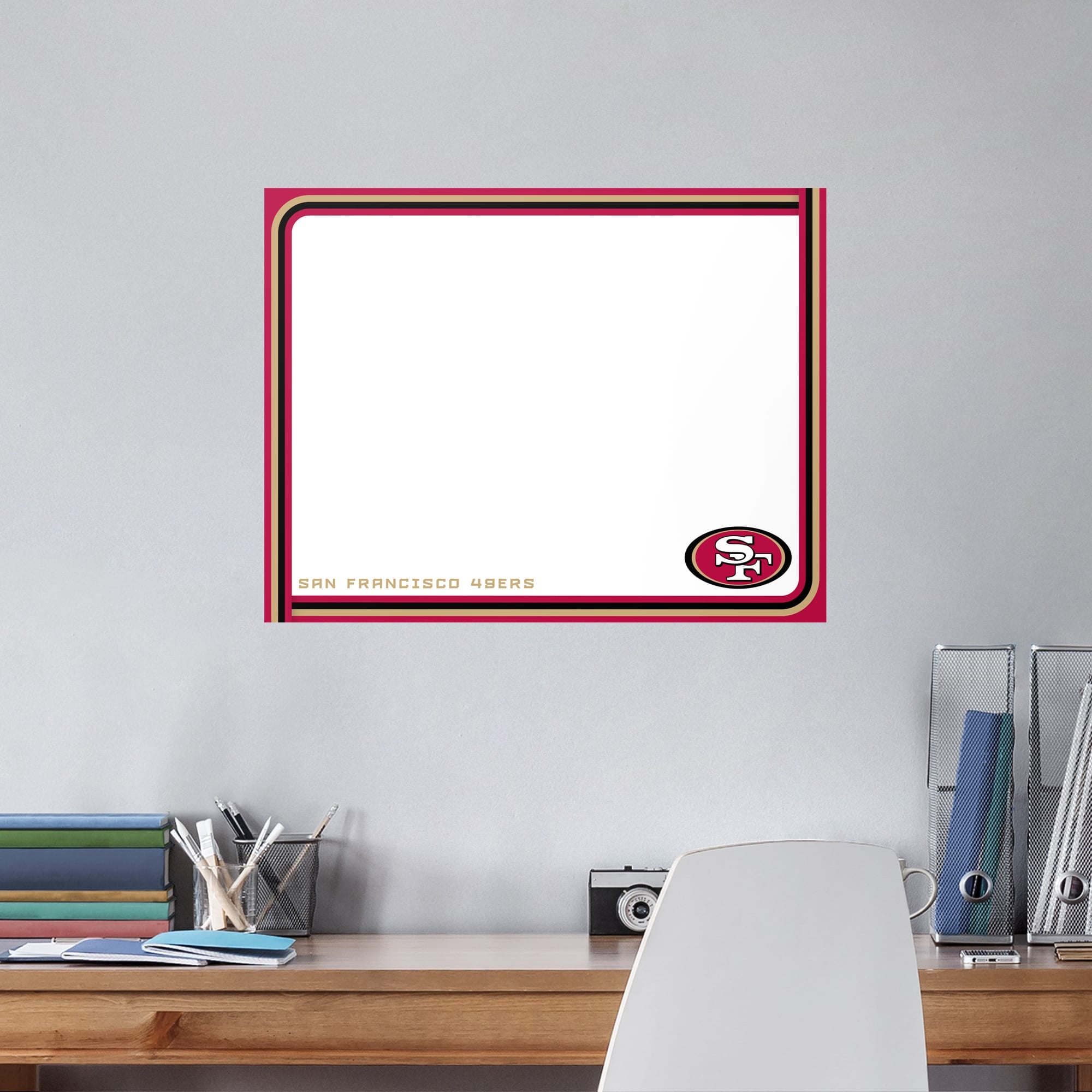 San Francisco 49ers: Dry Erase Whiteboard - Officially Licensed NFL Removable Wall Decal XL by Fathead | Vinyl
