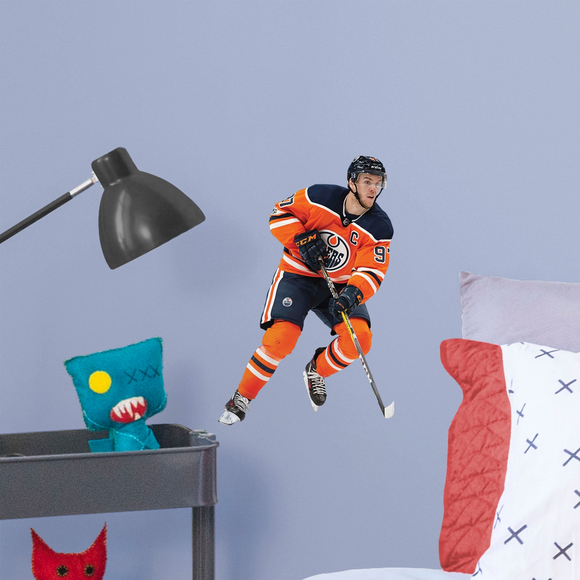 Connor McDavid for Edmonton Oilers - Officially Licensed NHL Removable Wall Decal Large by Fathead | Vinyl