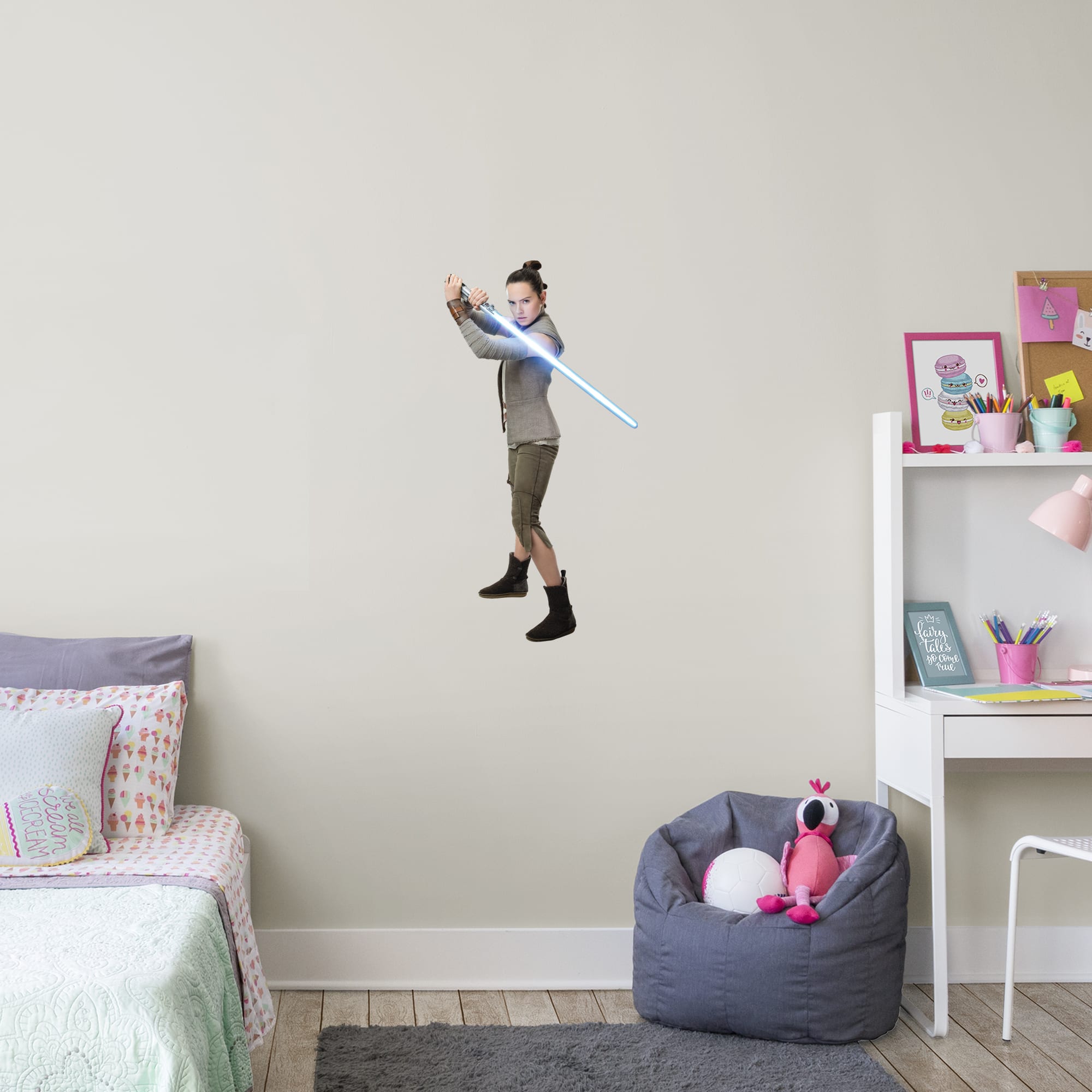 Rey: In Training - Officially Licensed Removable Wall Decal XL by Fathead | Vinyl