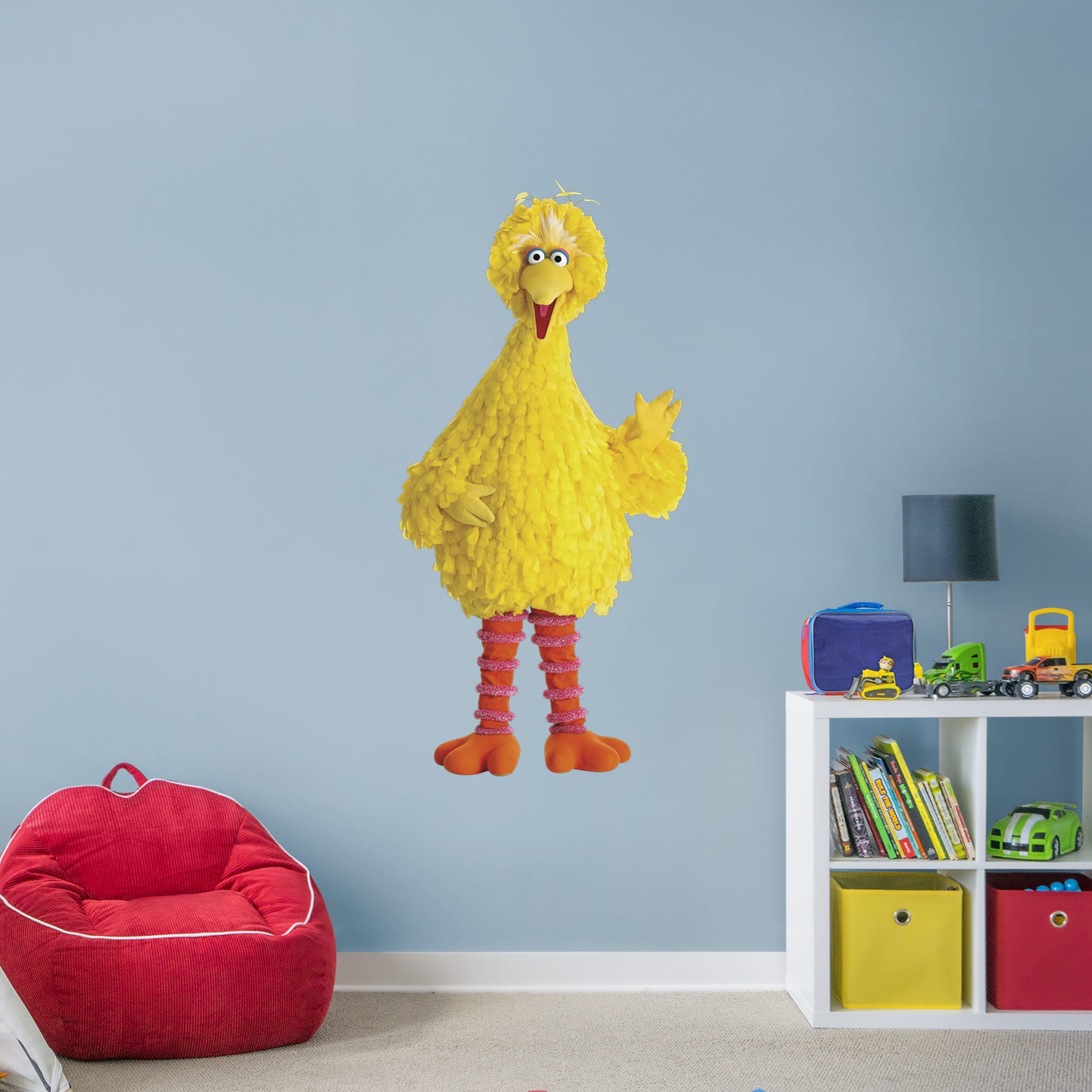 Big Bird - Officially Licensed Sesame Street Removable Wall Decal Giant Character + 2 Licensed Decals (25"W x 52"H) by Fathead |
