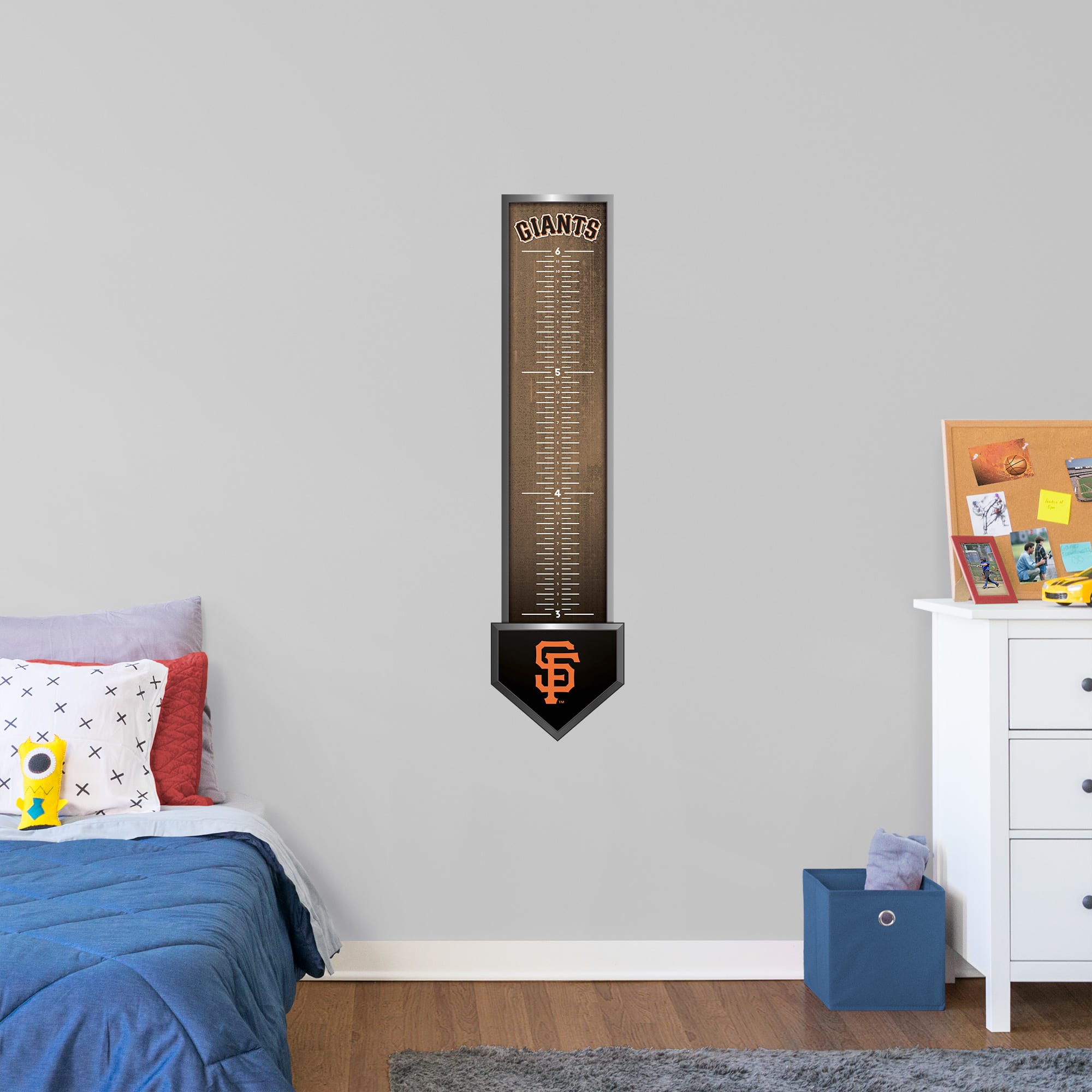 San Francisco Giants: Growth Chart - Officially Licensed MLB Removable Wall Graphic 13.0"W x 54.0"H by Fathead | Vinyl