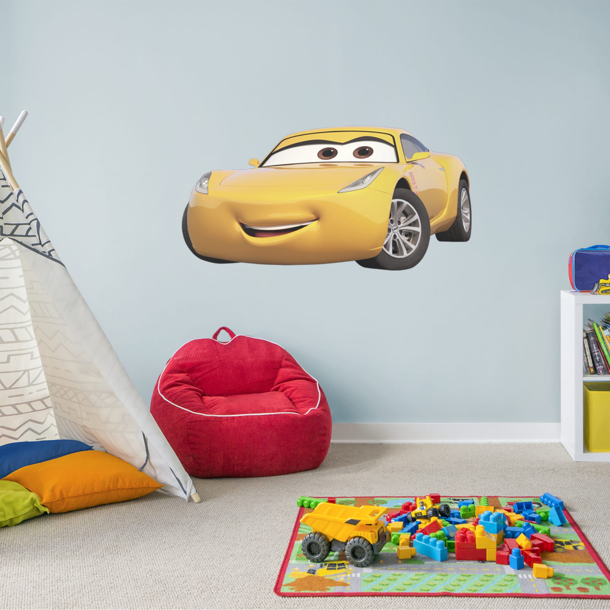 Cruz: Cars 3 - Officially Licensed Disney/PIXAR Removable Wall Graphic 53.0"W x 26.0"H by Fathead | Vinyl