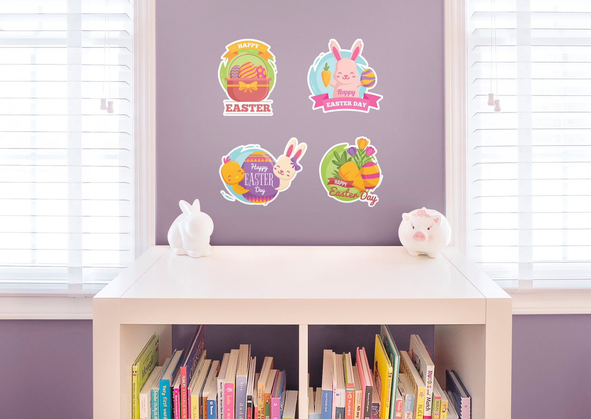 Easter Happy Easter Labels - Removable Wall Decal Large by Fathead | Vinyl