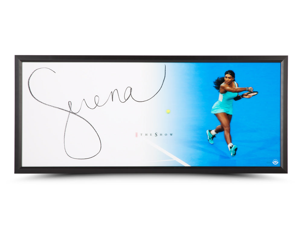 Serena Williams The Show Backhand - Framed Autograph by Fathead