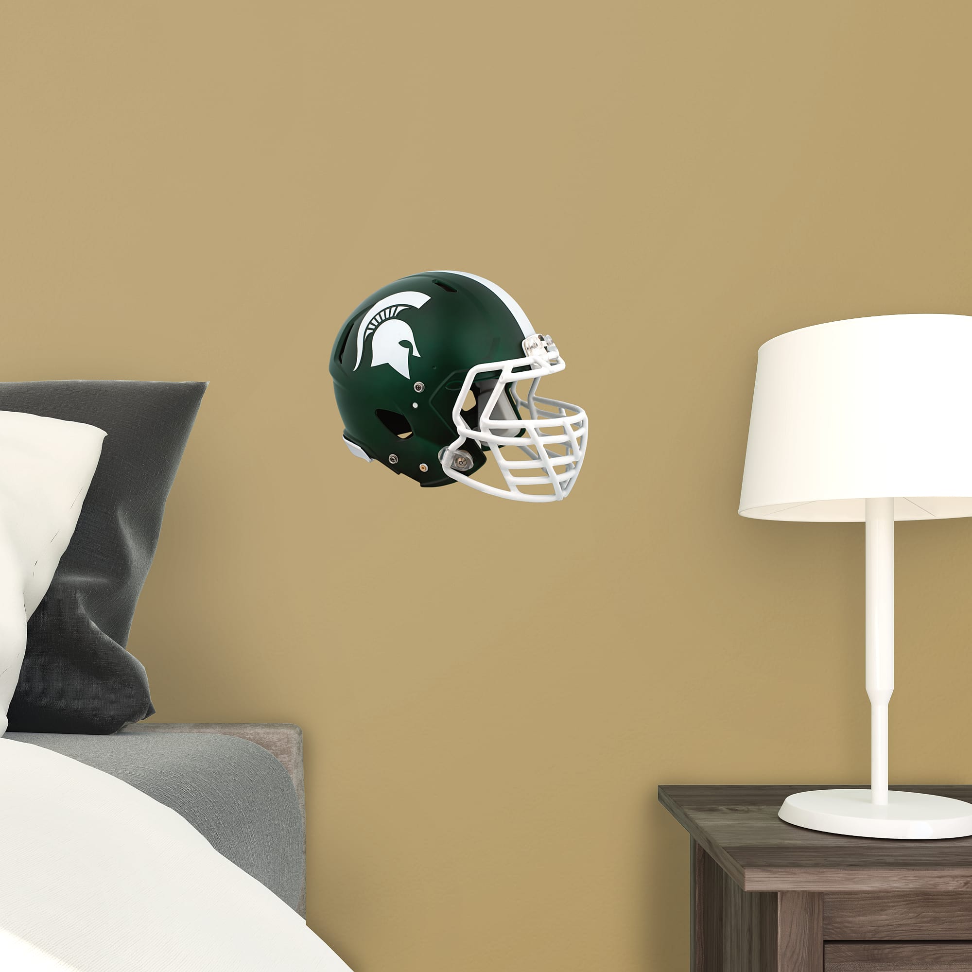Michigan State Spartans: Helmet - Officially Licensed Removable Wall Decal 12.0"W x 10.0"H by Fathead | Vinyl