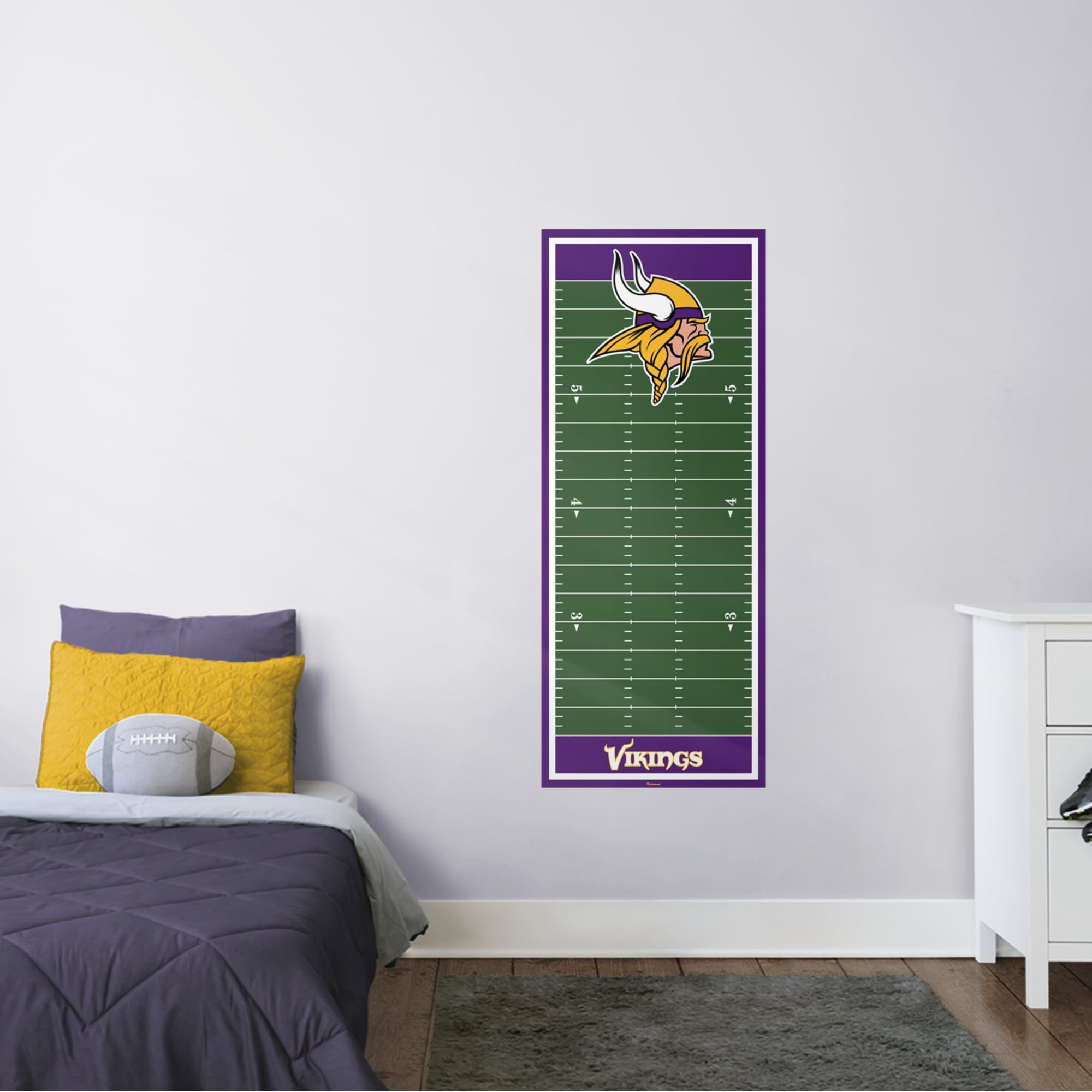 Minnesota Vikings: Growth Chart - Officially Licensed NFL Removable Wall Graphic 24.0"W x 59.0"H by Fathead | Vinyl