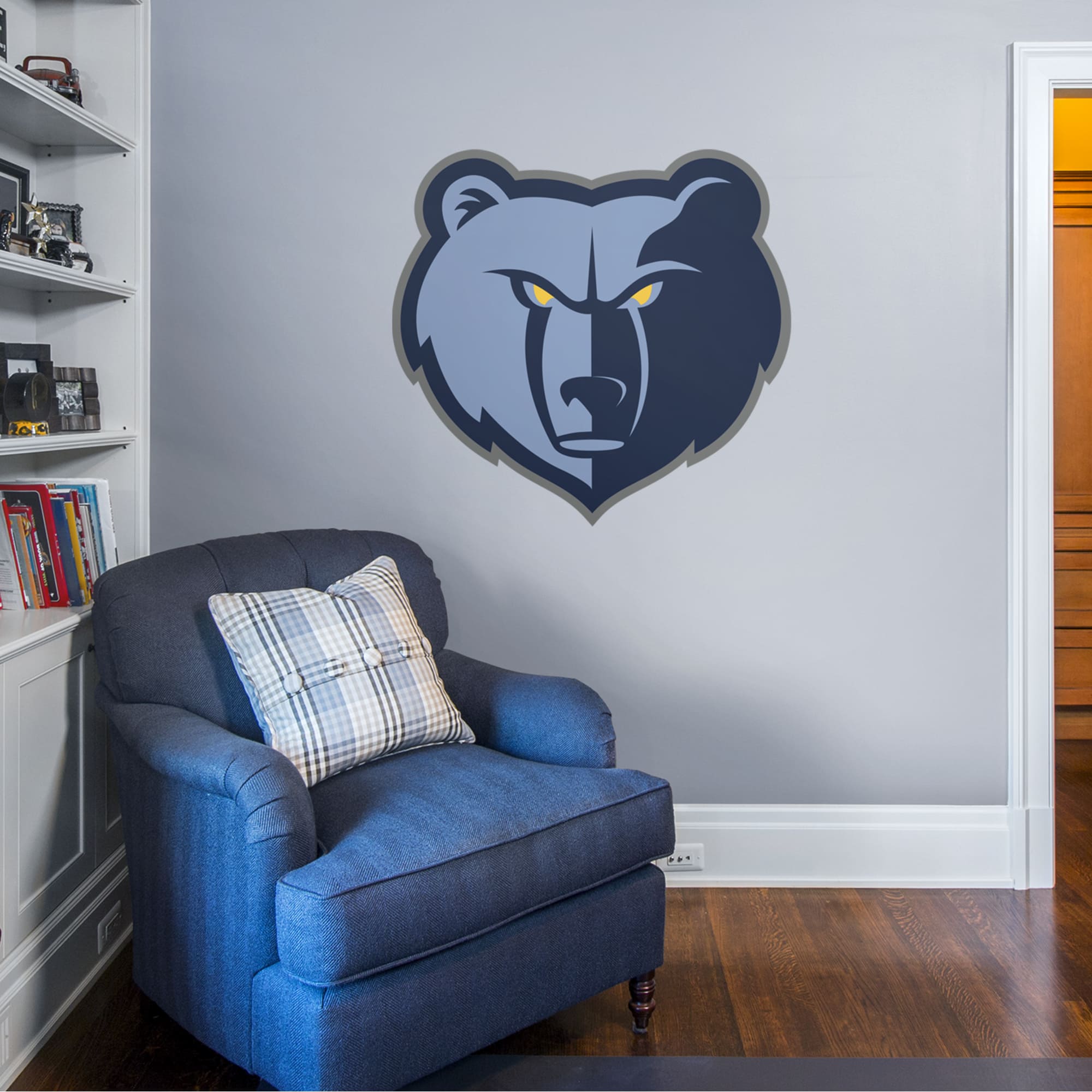 Memphis Grizzlies: Logo - Officially Licensed NBA Removable Wall Decal Giant Logo (41"W x 38"H) by Fathead | Vinyl