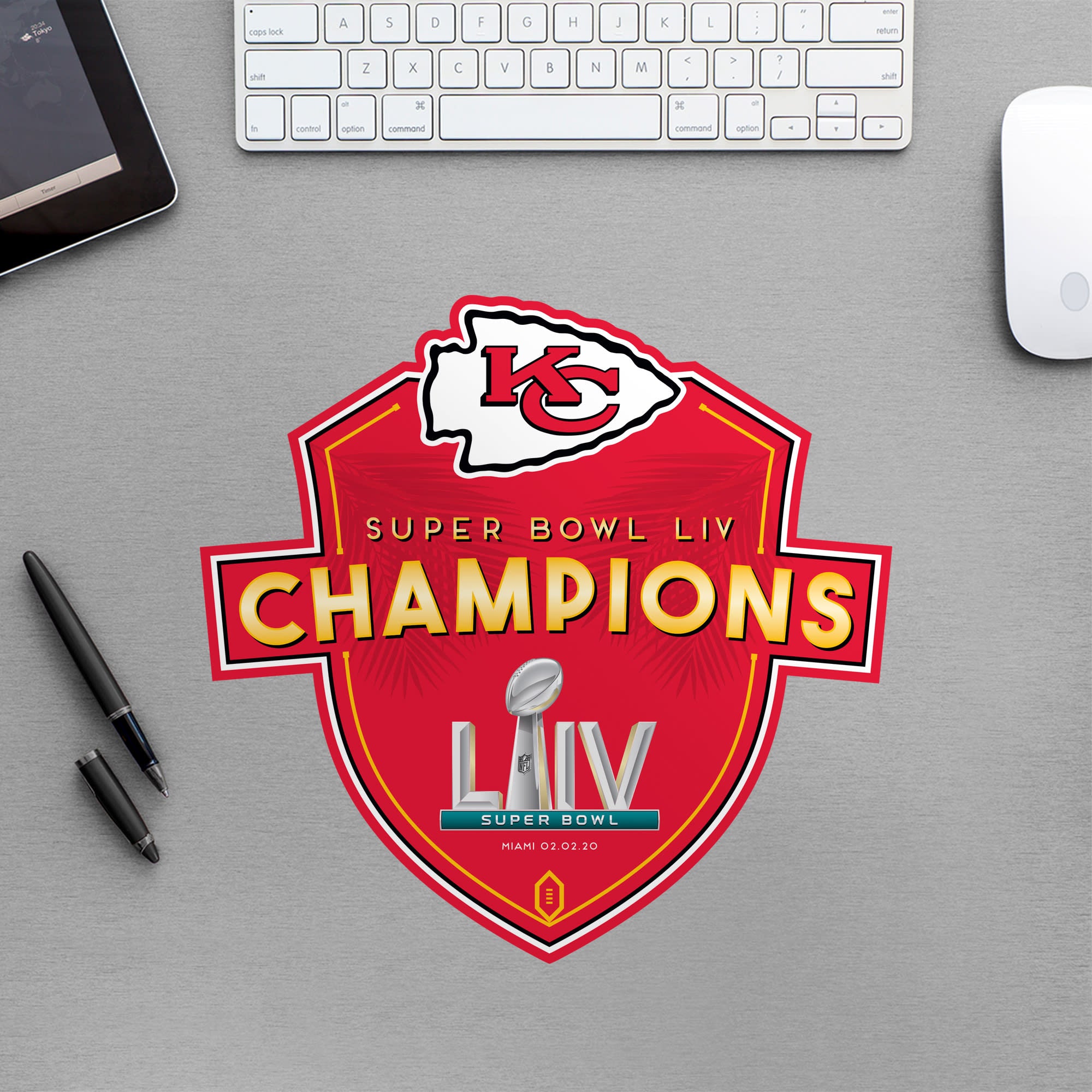 Kansas City Chiefs: Super Bowl LIV Champions Logo - Officially Licensed NFL Removable Wall Decal Large by Fathead | Vinyl