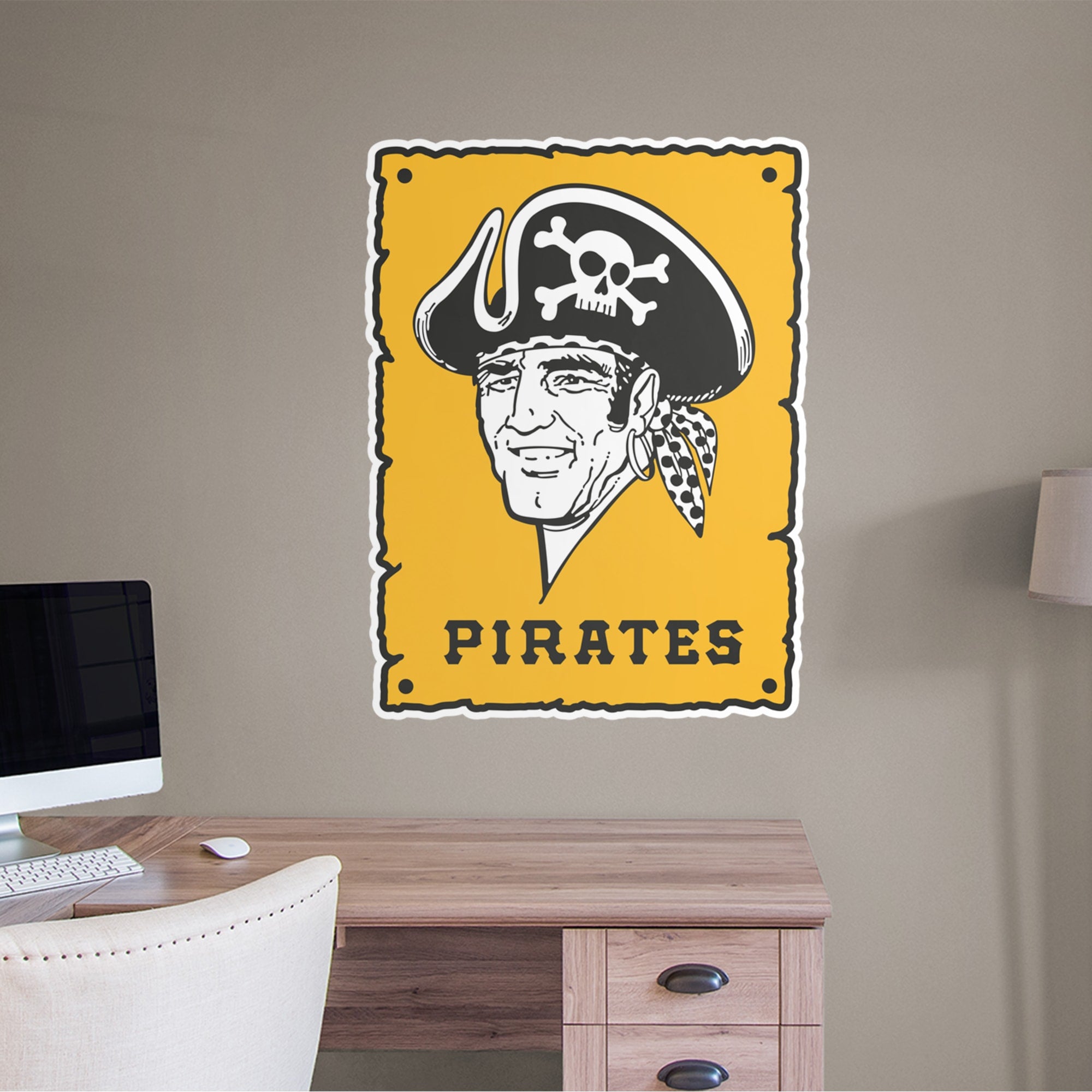 Pittsburgh Pirates: Classic Logo - Officially Licensed MLB Removable Wall Decal 30.0"W x 39.0"H by Fathead | Vinyl