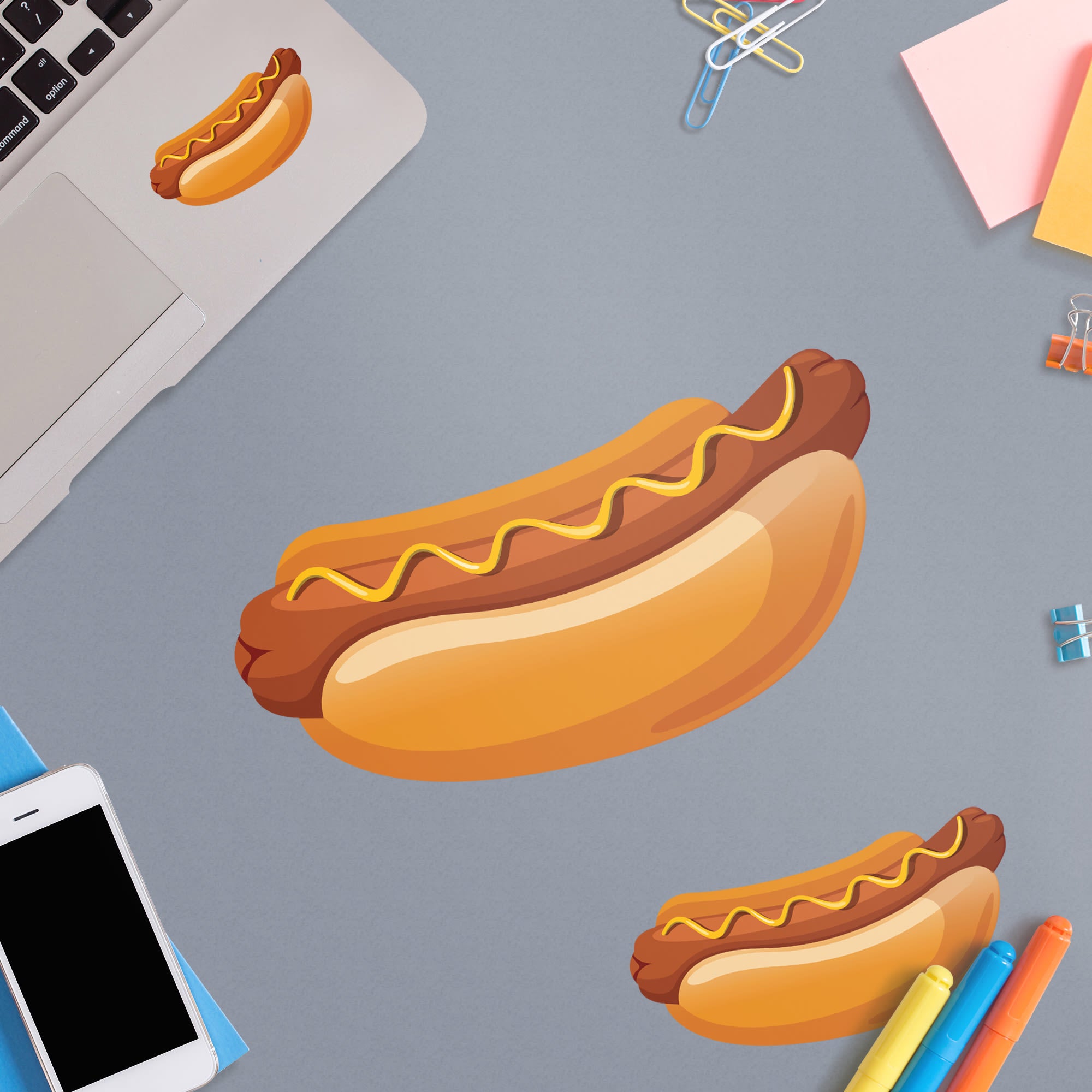Hot Dog: Illustrated Collection - Removable Vinyl Decals 8.0"W x 10.0"H by Fathead