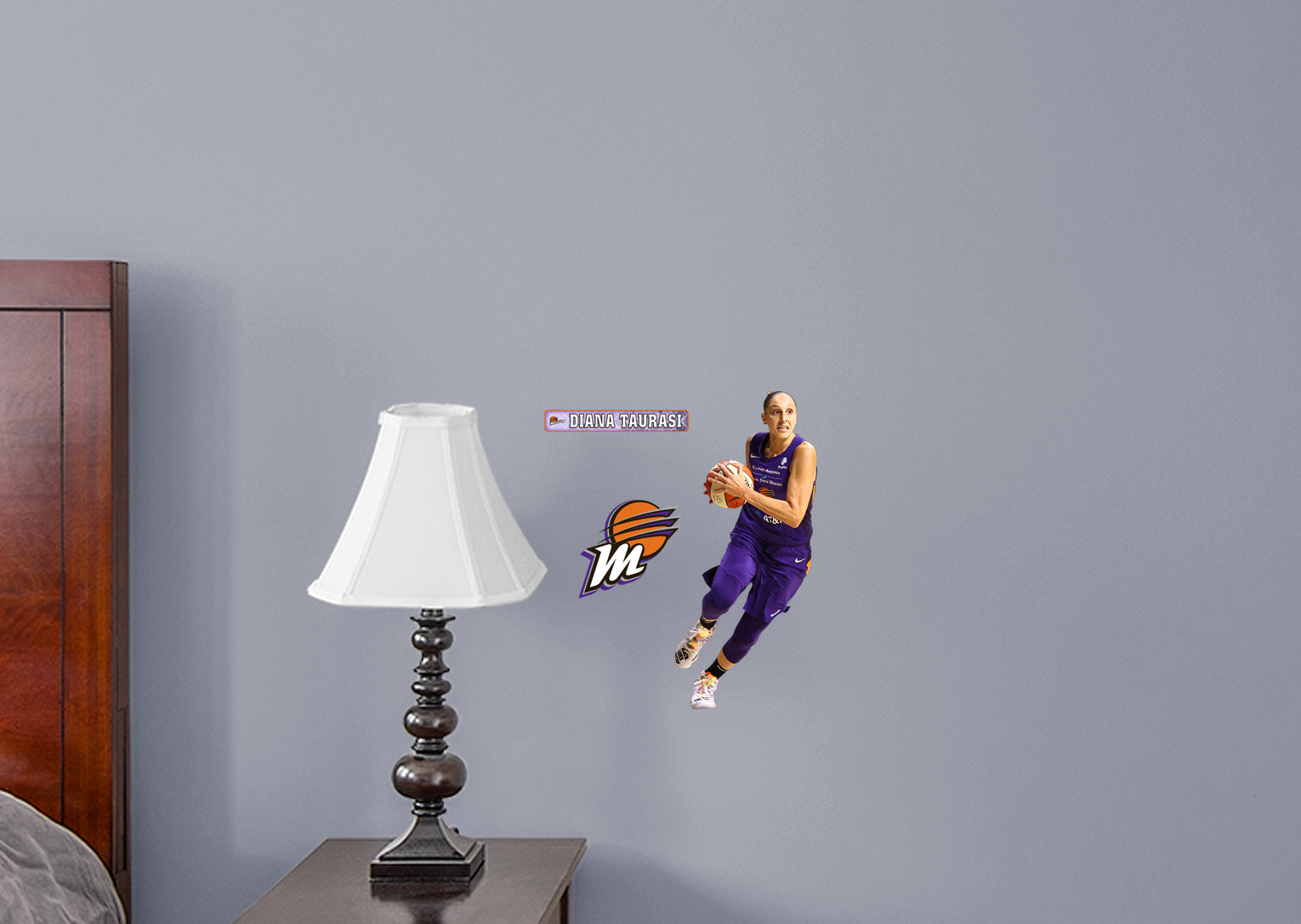 Diana Taurasi 2020 RealBig for Phoenix Mercury - Officially Licensed WNBA Removable Wall Decal Large by Fathead | Vinyl