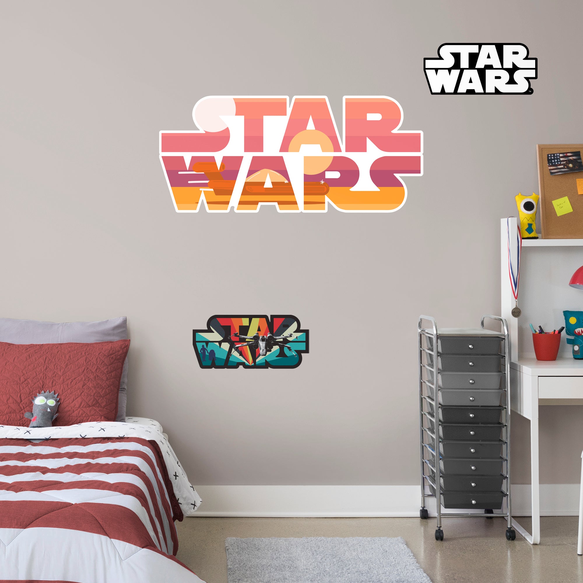 Tattooine Logo - Officially Licensed Star Wars Removable Wall Decal Giant Logo (51"W x 23"H) by Fathead | Vinyl