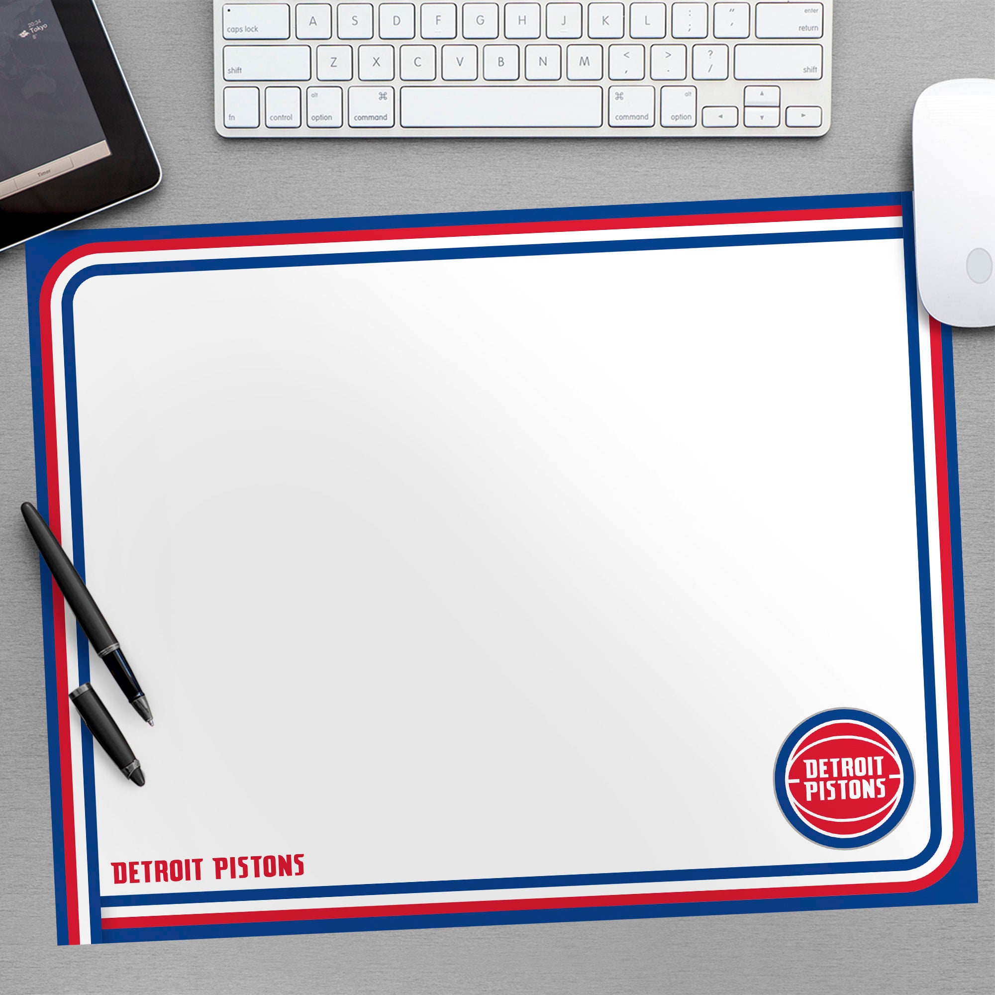 Detroit Pistons for Detroit Pistons: Dry Erase Whiteboard - Officially Licensed NBA Removable Wall Decal Large by Fathead | Viny