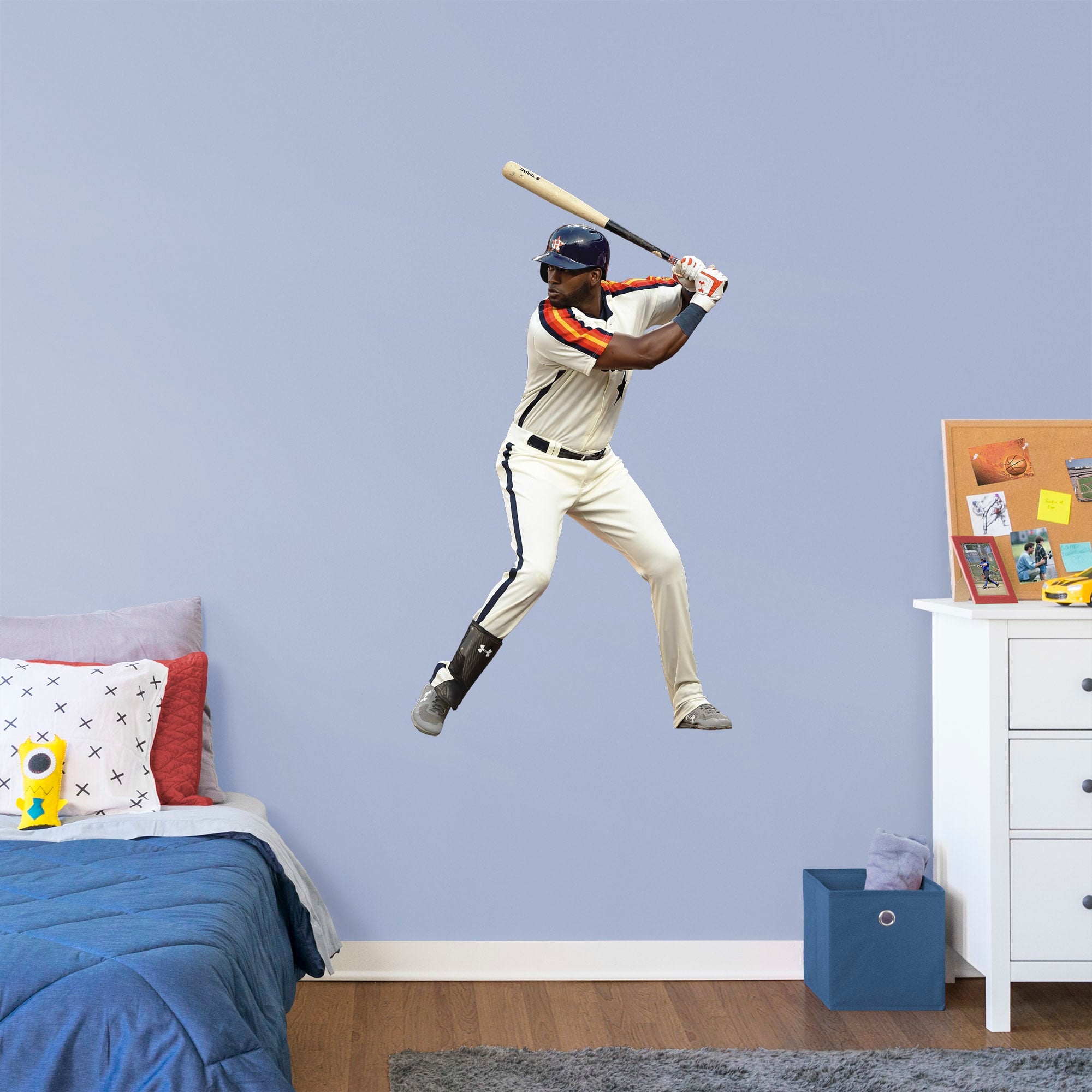 Yordan Alvarez for Houston Astros - Officially Licensed MLB Removable Wall Decal Giant Athlete + 2 Decals (29"W x 51"H) by Fathe