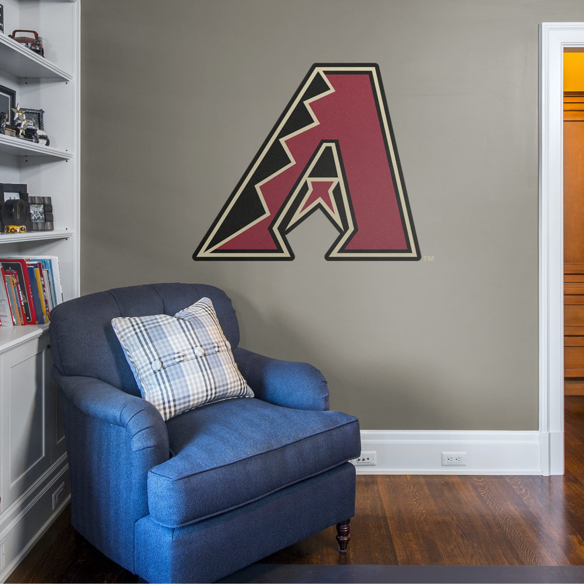 Arizona Diamondbacks: Logo - Officially Licensed MLB Removable Wall Decal Giant Logo (45"W x 39"H) by Fathead | Vinyl