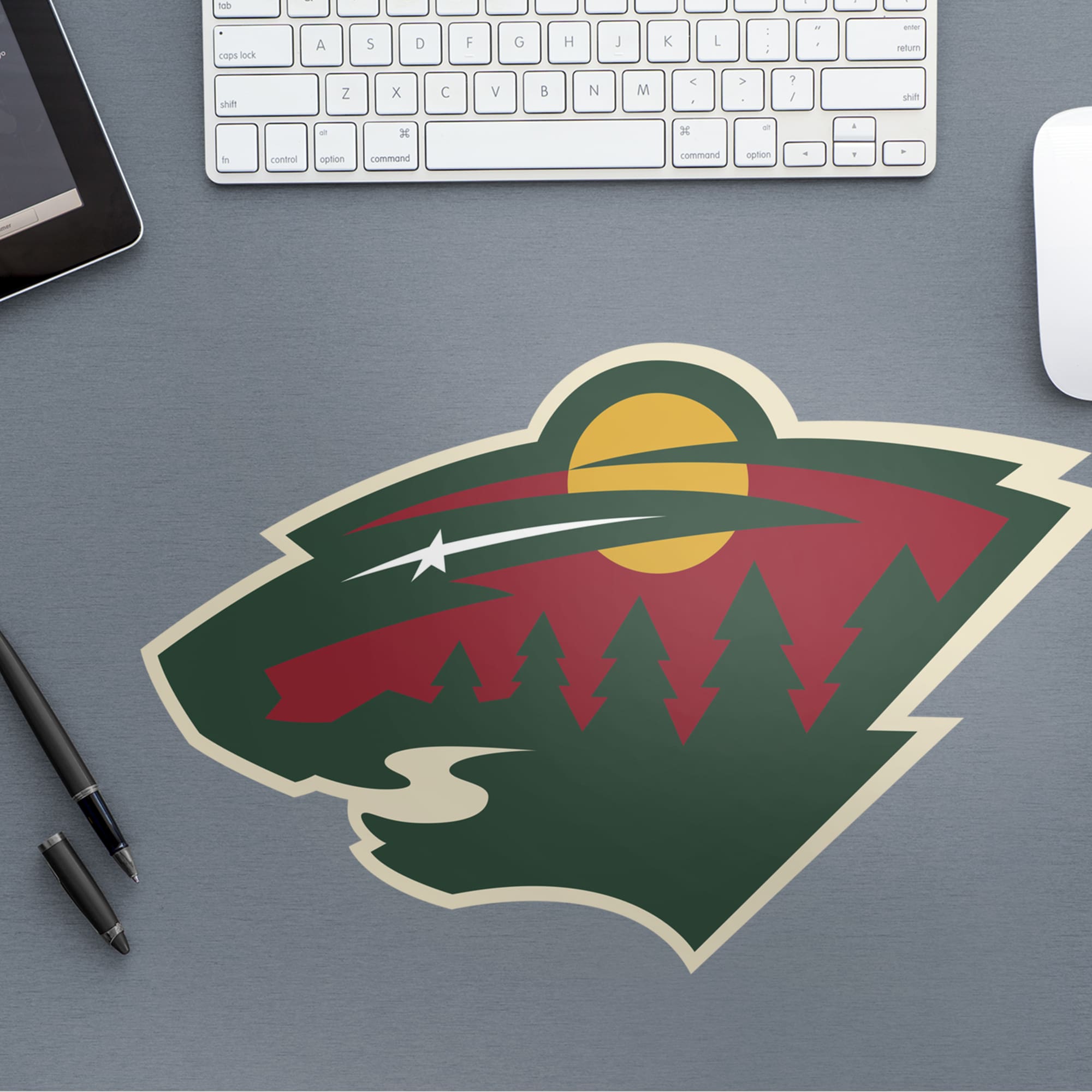 Minnesota Wild: Logo - Officially Licensed NHL Removable Wall Decal Large by Fathead | Vinyl